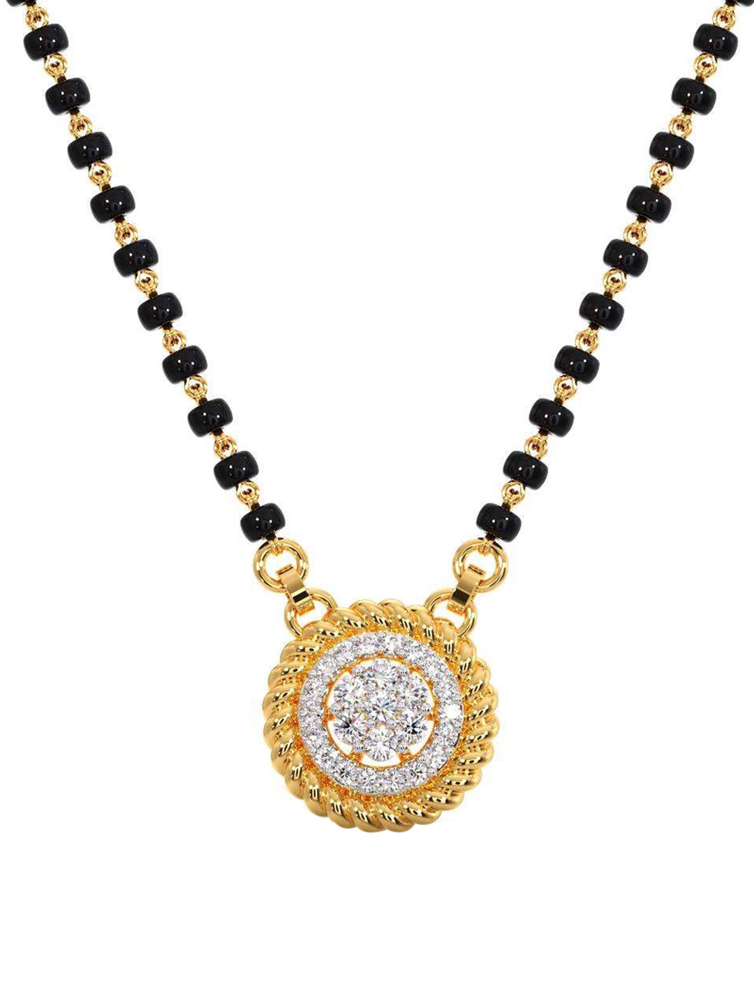 CANDERE A KALYAN JEWELLERS COMPANY 14KT Gold BIS Hallmark CZ Mangalsutra with Chain
CANDERE A KALYAN JEWELLERS COMPANY 14KT Gold BIS Hallmark CZ Mangalsutra with Chain