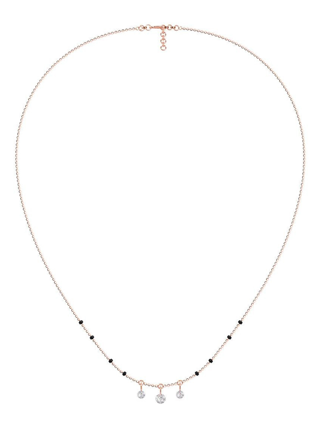CANDERE A KALYAN JEWELLERS COMPANY 14K Rose Gold BIS Hallmark & Diamond Mangalsutra 2.3g, White
CANDERE A KALYAN JEWELLERS COMPANY 14K Rose Gold BIS Hallmark & Diamond Mangalsutra 2.3g, White