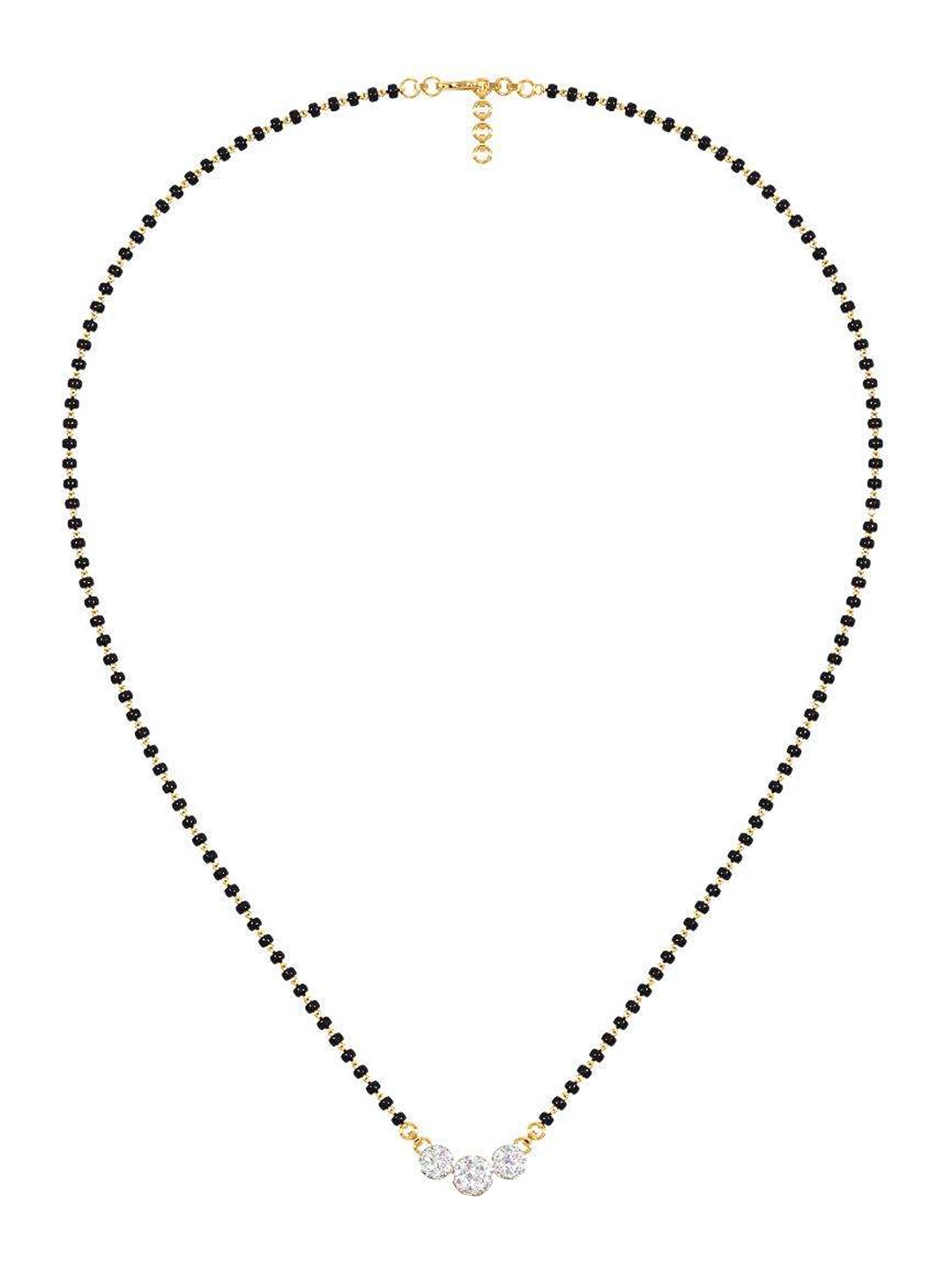 CANDERE A KALYAN JEWELLERS COMPANY 18KT Gold CZ-Studded Mangalsutra Pendant with Chain
CANDERE A KALYAN JEWELLERS COMPANY 18KT Gold CZ-Studded Mangalsutra Pendant with Chain