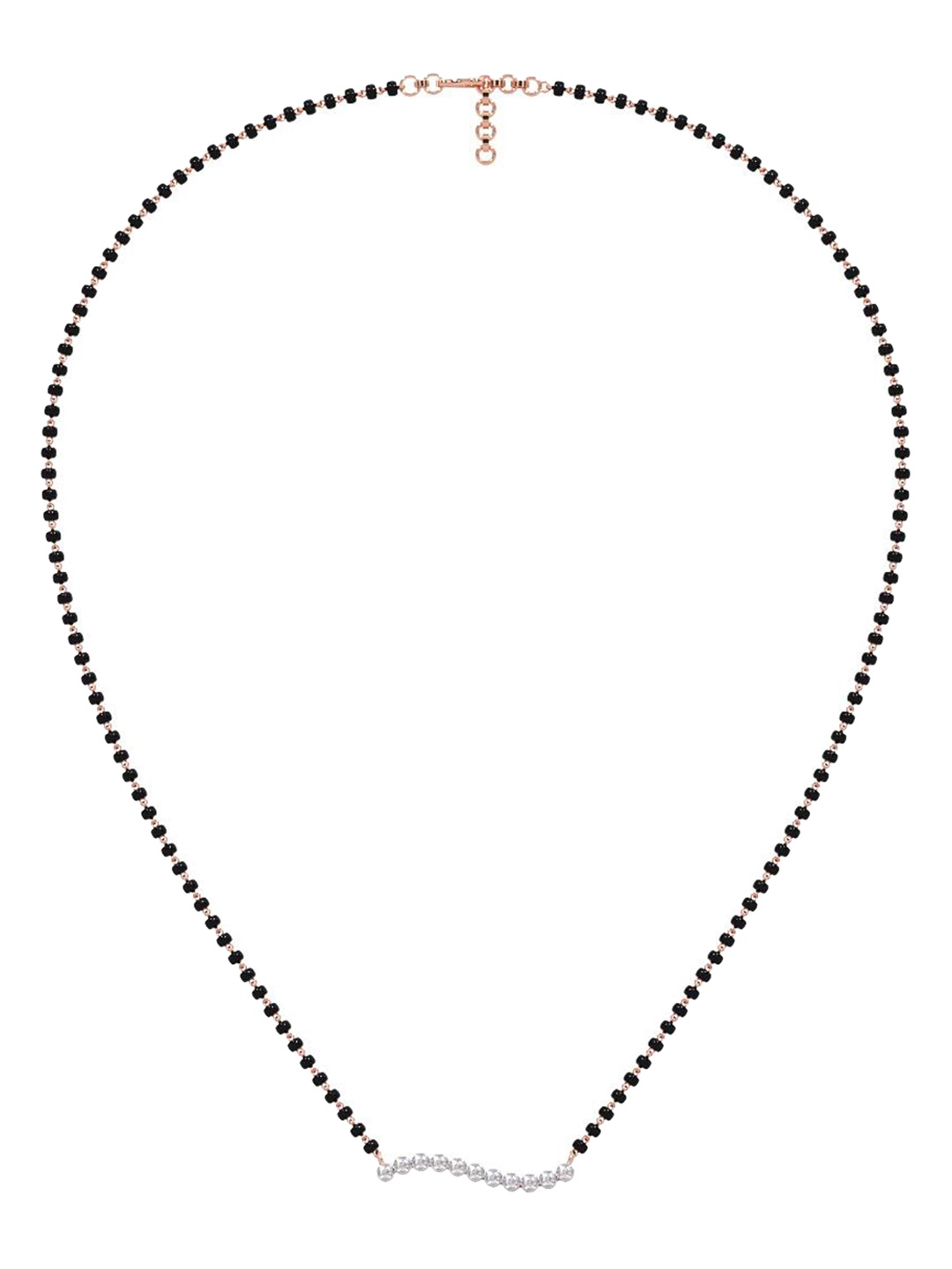 CANDERE A KALYAN JEWELLERS COMPANY 14KT Rose Gold Cubic Zirconia Mangalsutra- 2.81 g
CANDERE A KALYAN JEWELLERS COMPANY 14KT Rose Gold Cubic Zirconia Mangalsutra- 2.81 g