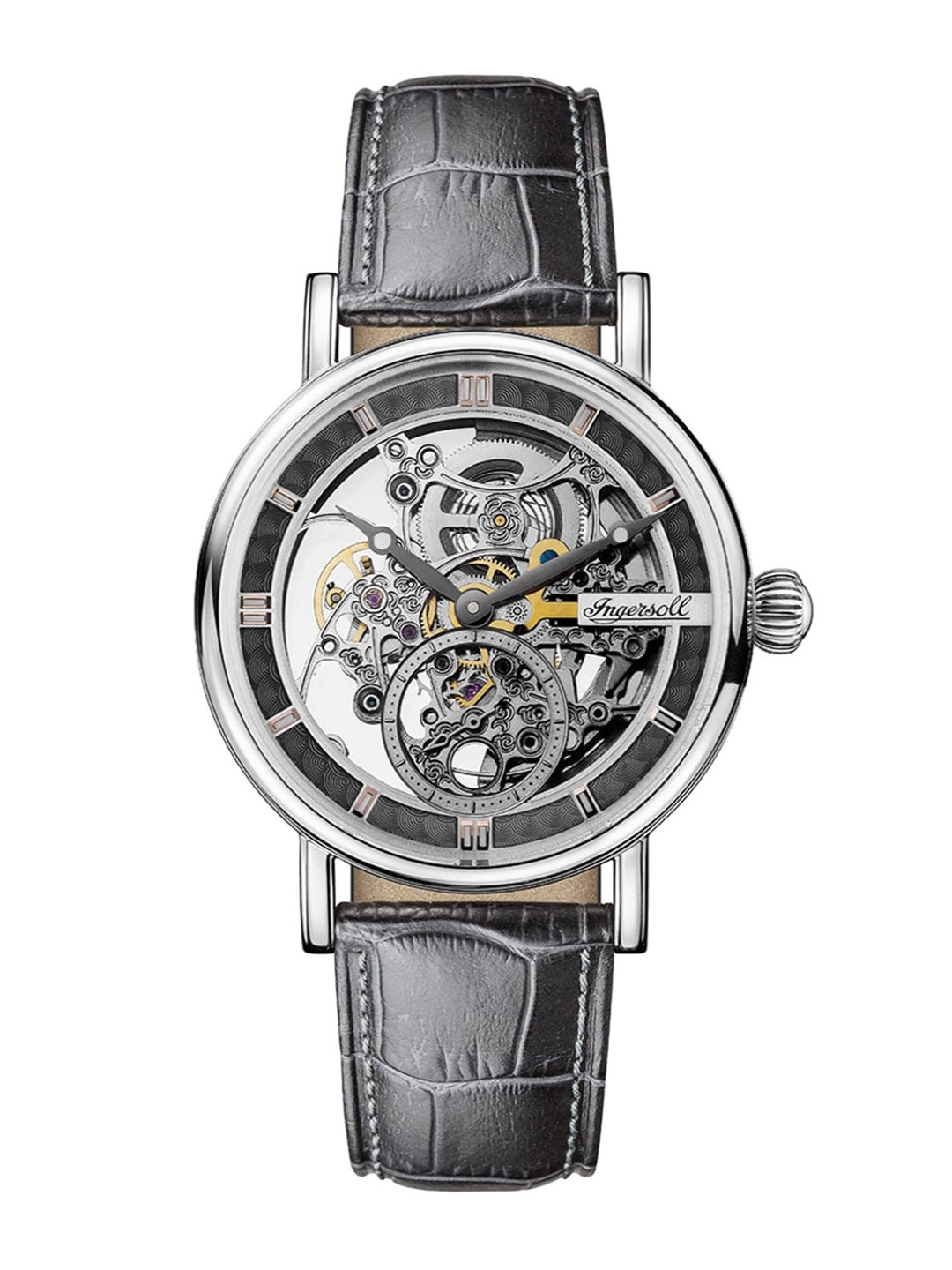 Ingersoll The Herald Men Leather Straps Analogue Automatic Motion Powered Watch I00402B, Silver
Ingersoll The Herald Men Leather Straps Analogue Automatic Motion Powered Watch I00402B, Silver