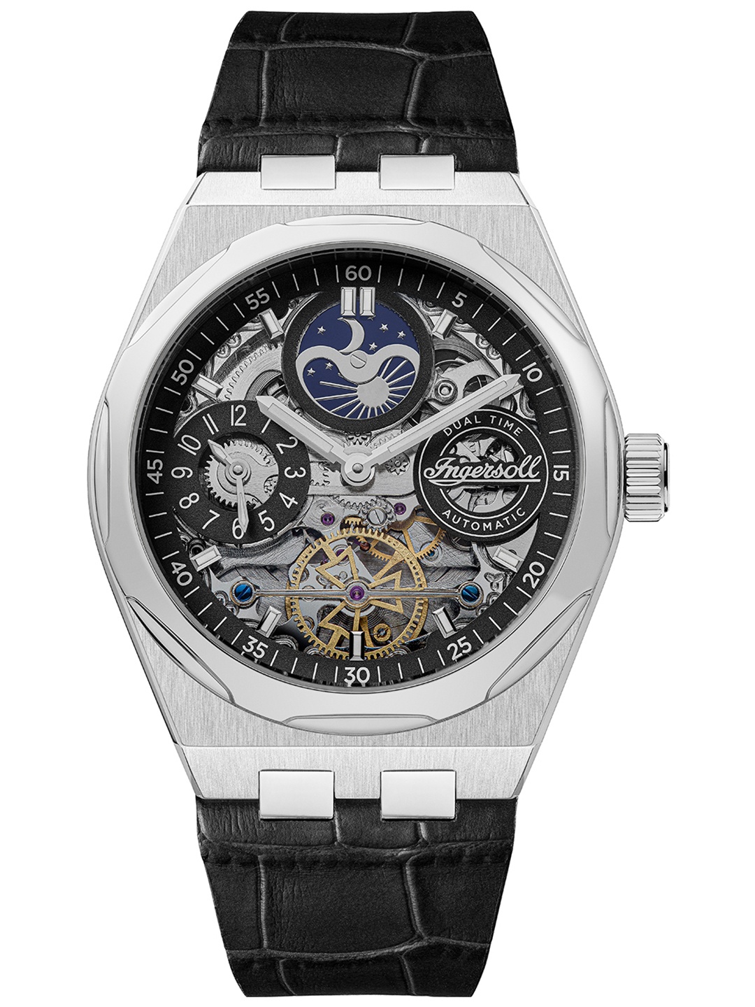 Ingersoll The Broadway Men Leather Straps Automatic Motion Powered Watch I12903, Black
Ingersoll The Broadway Men Leather Straps Automatic Motion Powered Watch I12903, Black