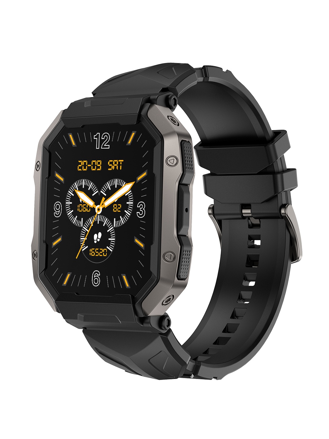 Fire-Boltt Cobra 1.78 inch AMOLED Army Grade Build With Bluetooth Calling Smartwatch, Black
Fire-Boltt Cobra 1.78 inch AMOLED Army Grade Build With Bluetooth Calling Smartwatch, Black