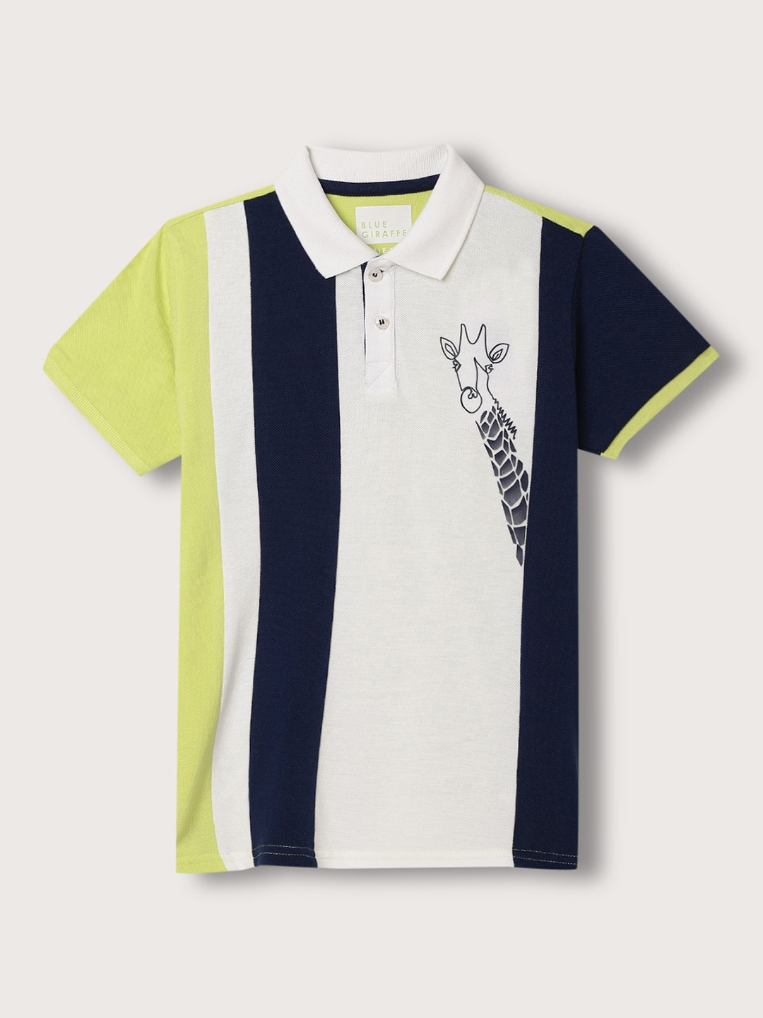 Blue Giraffe Boys Giraffe Printed Polo Collar Short Sleeve Pure Cotton T-shirt, Off white
Blue Giraffe Boys Giraffe Printed Polo Collar Short Sleeve Pure Cotton T-shirt, Off white