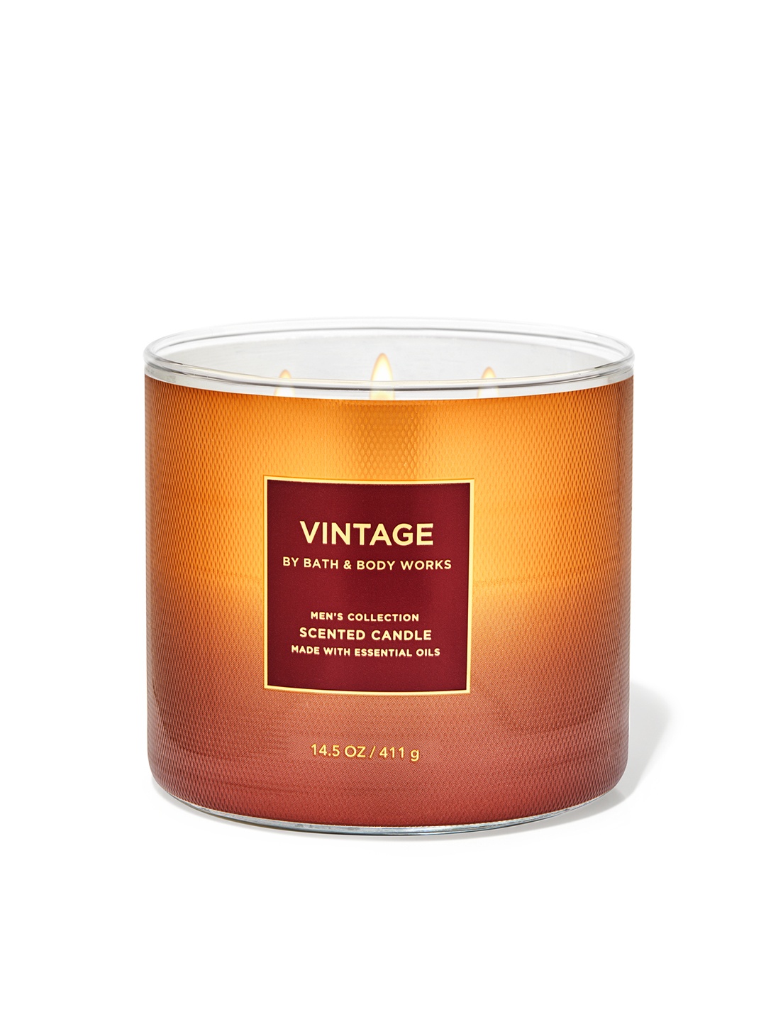 Bath & Body Works Men Collection Vintage 3-Wick Scented Candle with Essential Oils - 411 g, Brown
Bath & Body Works Men Collection Vintage 3-Wick Scented Candle with Essential Oils - 411 g, Brown