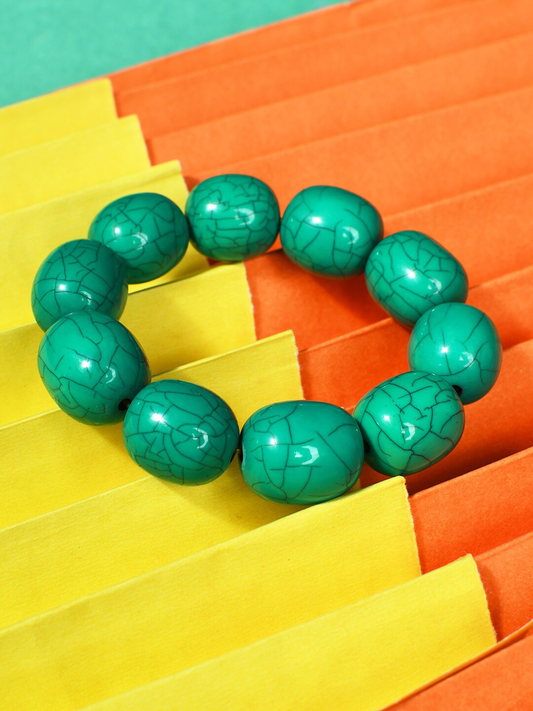 Bamboo Tree Jewels Women Artificial Stone Elasticated Stretchable Slip-On Bracelet, Green
Bamboo Tree Jewels Women Artificial Stone Elasticated Stretchable Slip-On Bracelet, Green