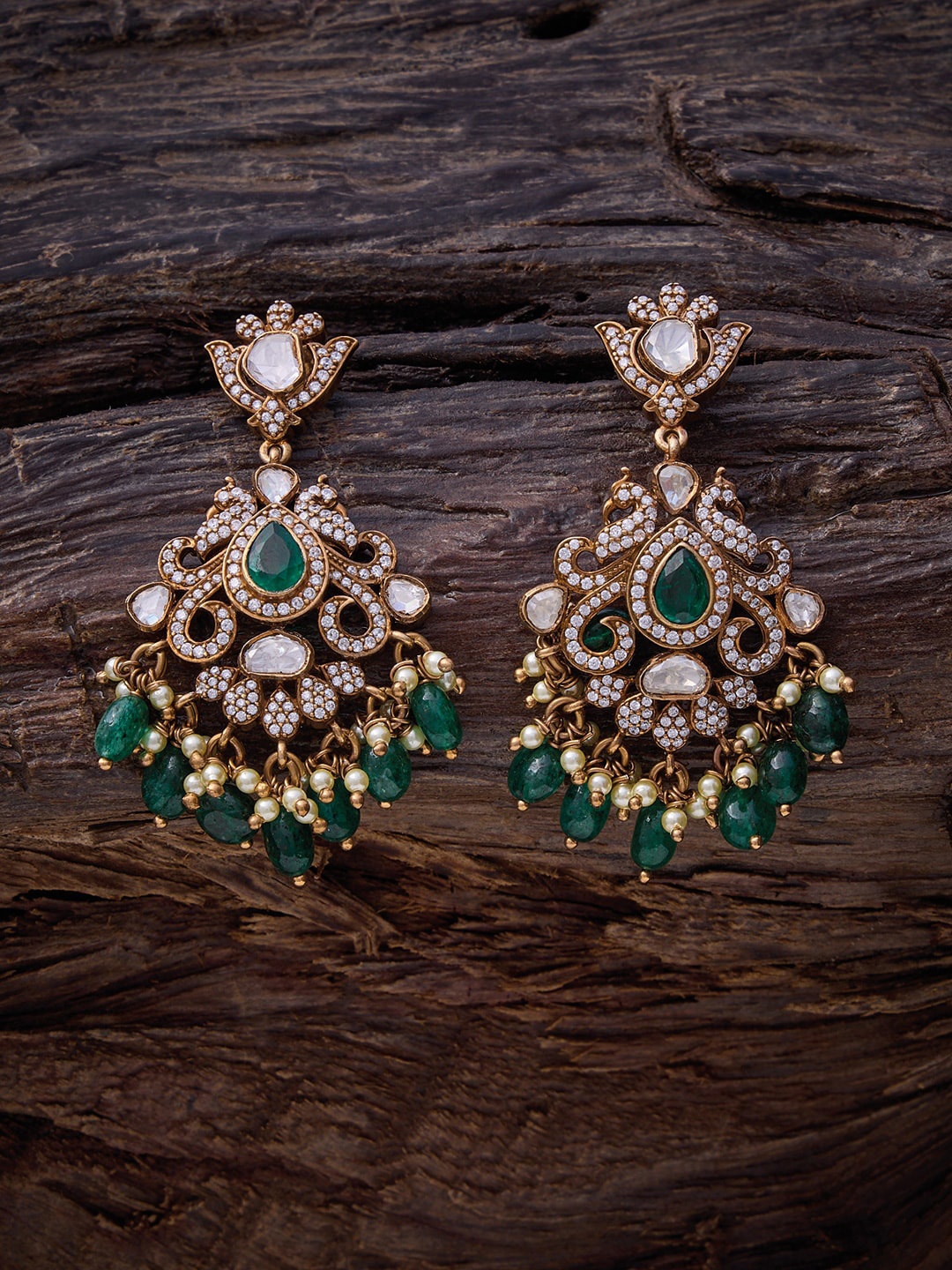 Kushal's Fashion Jewellery 92.5 Pure Silver Gold-Plated Contemporary Drop Earrings, Green
Kushal's Fashion Jewellery 92.5 Pure Silver Gold-Plated Contemporary Drop Earrings, Green