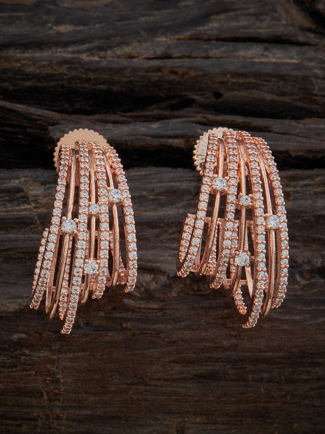 Kushal's Fashion Jewellery Rose Gold-Plated Cubic Zirconia Circular Half Hoop Earrings, White
Kushal's Fashion Jewellery Rose Gold-Plated Cubic Zirconia Circular Half Hoop Earrings, White