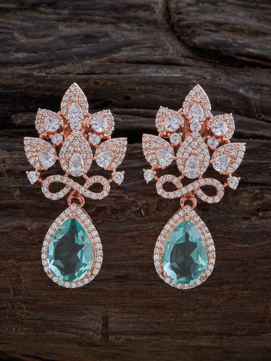 Kushal's Fashion Jewellery Rose Gold-Plated Contemporary Drop Earrings, Sea green
Kushal's Fashion Jewellery Rose Gold-Plated Contemporary Drop Earrings, Sea green