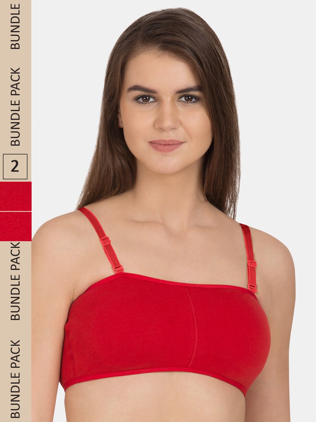 Tweens Pack Of 2 Non Padded All Day Comfort Medium Support Full Coverage Sports Bra, Red
Tweens Pack Of 2 Non Padded All Day Comfort Medium Support Full Coverage Sports Bra, Red