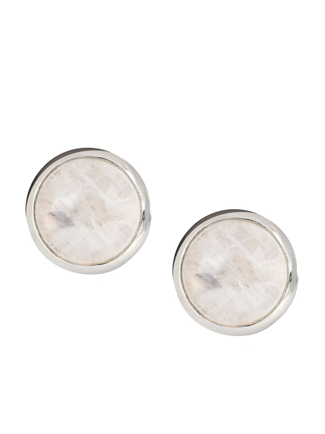 March by FableStreet Rhodium-Plated Quartz-Studded Circular Studs Earrings, Off white
March by FableStreet Rhodium-Plated Quartz-Studded Circular Studs Earrings, Off white