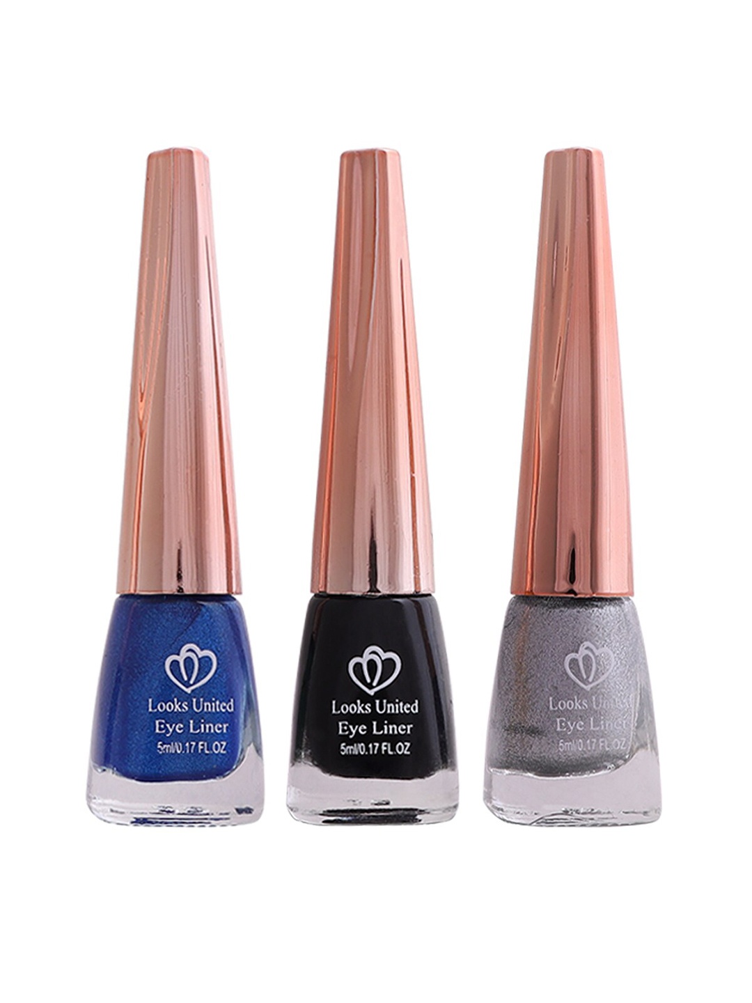 Looks United Set Of 3 Metallic Long Lasting Intense Single Stroke Eyeliner - 5 ml Each, Blue
Looks United Set Of 3 Metallic Long Lasting Intense Single Stroke Eyeliner - 5 ml Each, Blue