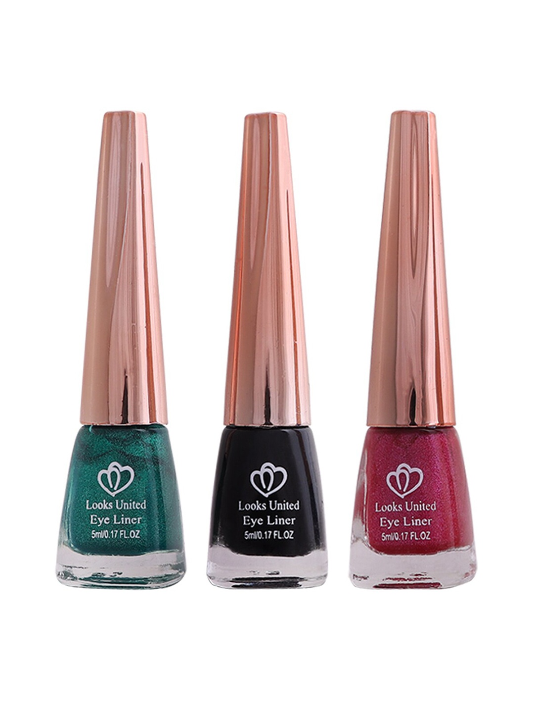 Looks United Set Of 3 Metallic Long Lasting Intense Single Stroke Eyeliner - 5 ml Each, Green
Looks United Set Of 3 Metallic Long Lasting Intense Single Stroke Eyeliner - 5 ml Each, Green