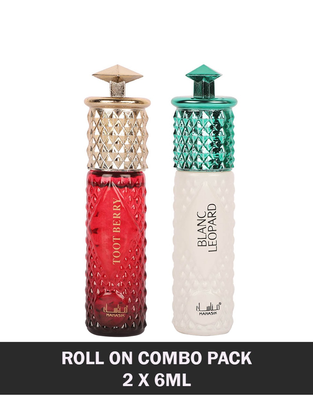 MANASIK Set Of 2 Long Lasting Attars 6 ml Each - Toot Berry & Blanc Leopard, Transparent
MANASIK Set Of 2 Long Lasting Attars 6 ml Each - Toot Berry & Blanc Leopard, Transparent