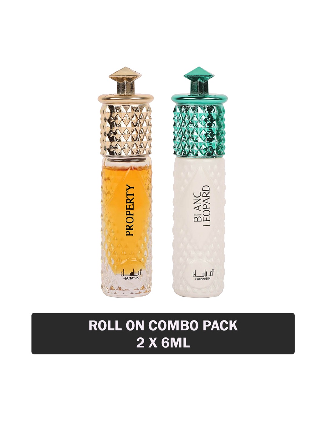 MANASIK Set Of 2 Long Lasting Attars 6 ml Each - Property & Blanc Leopard, Transparent
MANASIK Set Of 2 Long Lasting Attars 6 ml Each - Property & Blanc Leopard, Transparent