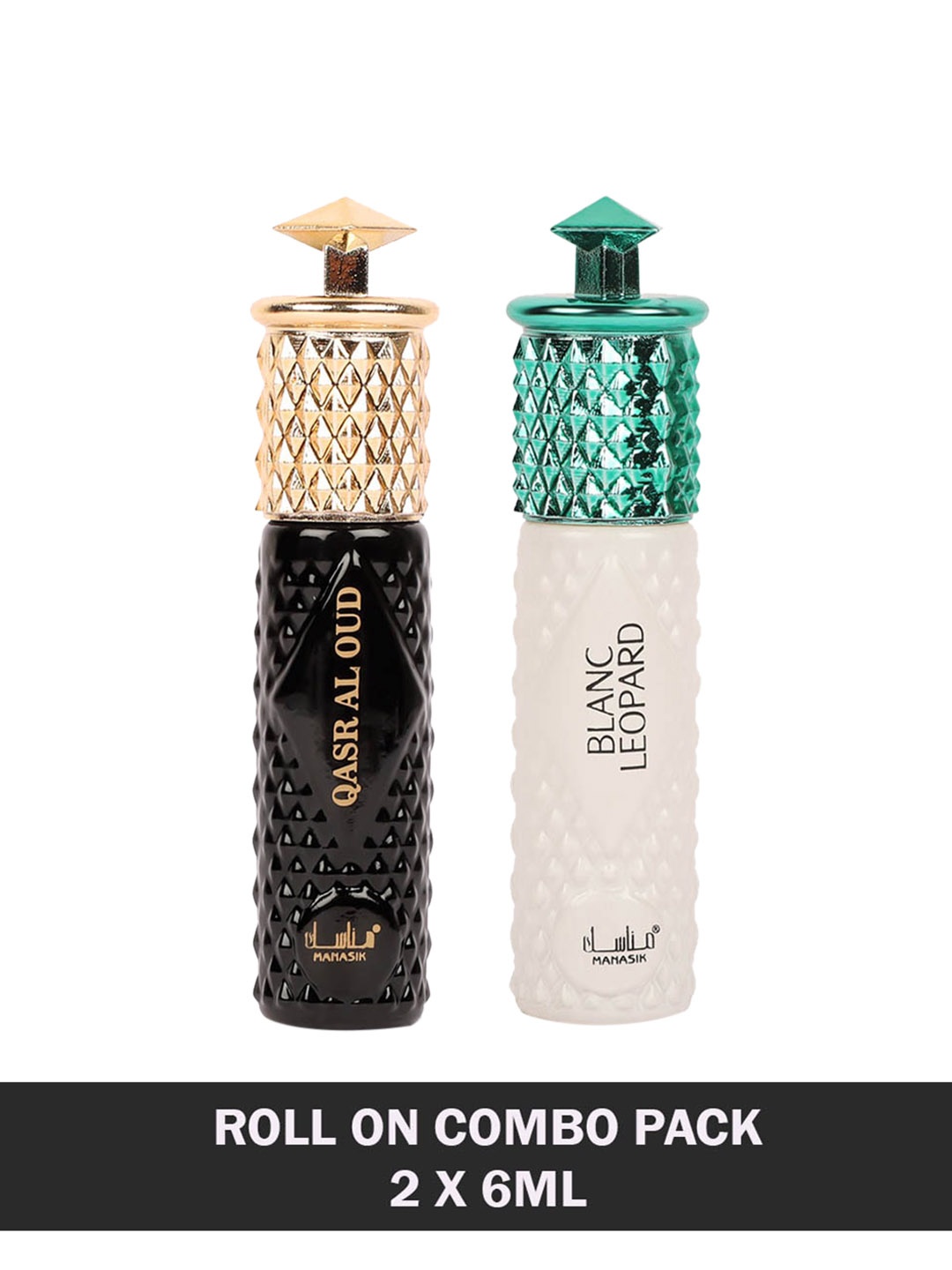 MANASIK Set Of 2 Long-Lasting Roll-On Attars 6ml Each- Qasr Al Oud & Blanc Leopard, Black
MANASIK Set Of 2 Long-Lasting Roll-On Attars 6ml Each- Qasr Al Oud & Blanc Leopard, Black