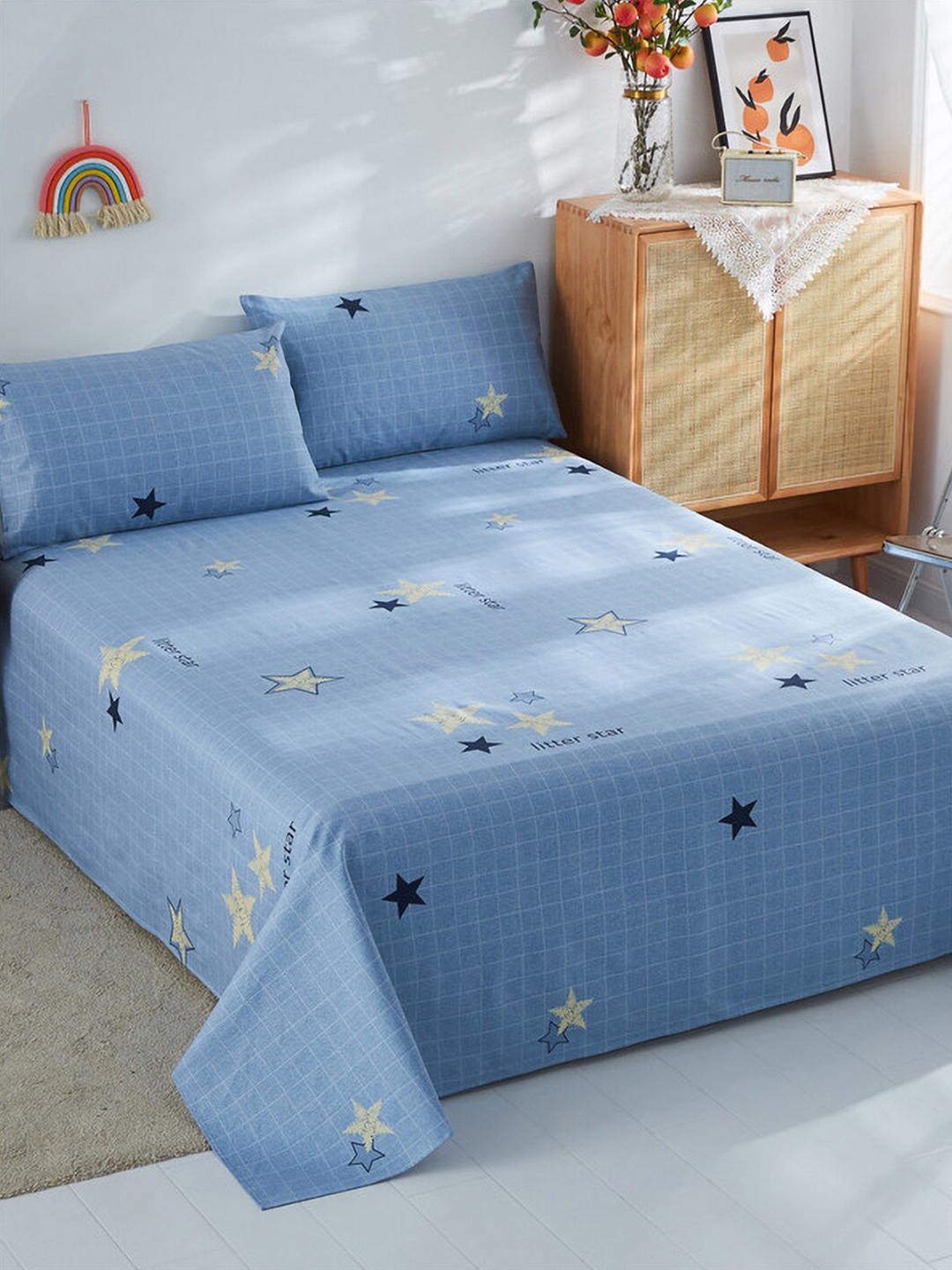 JC Collection Blue & Yellow Printed 186 TC Pure Cotton King Bedsheet With 2 Pillow Covers
JC Collection Blue & Yellow Printed 186 TC Pure Cotton King Bedsheet With 2 Pillow Covers