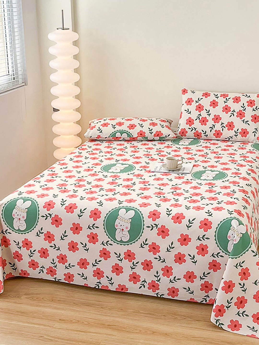 JC Collection White & Red Floral 186 TC Pure Cotton King Bedsheet With 2 Pillow Covers
JC Collection White & Red Floral 186 TC Pure Cotton King Bedsheet With 2 Pillow Covers