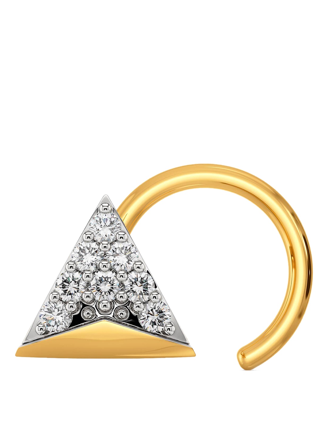 MELORRA Suit N Social 18KT Gold Rhodium-Plated Triangular Shaped Diamond Studded Nosepin, White
MELORRA Suit N Social 18KT Gold Rhodium-Plated Triangular Shaped Diamond Studded Nosepin, White