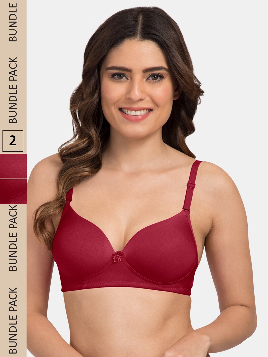 Tweens Pack Of 2 Heavily Padded Nylon All Day Comfort Seamless Balconette Bra, Maroon
Tweens Pack Of 2 Heavily Padded Nylon All Day Comfort Seamless Balconette Bra, Maroon