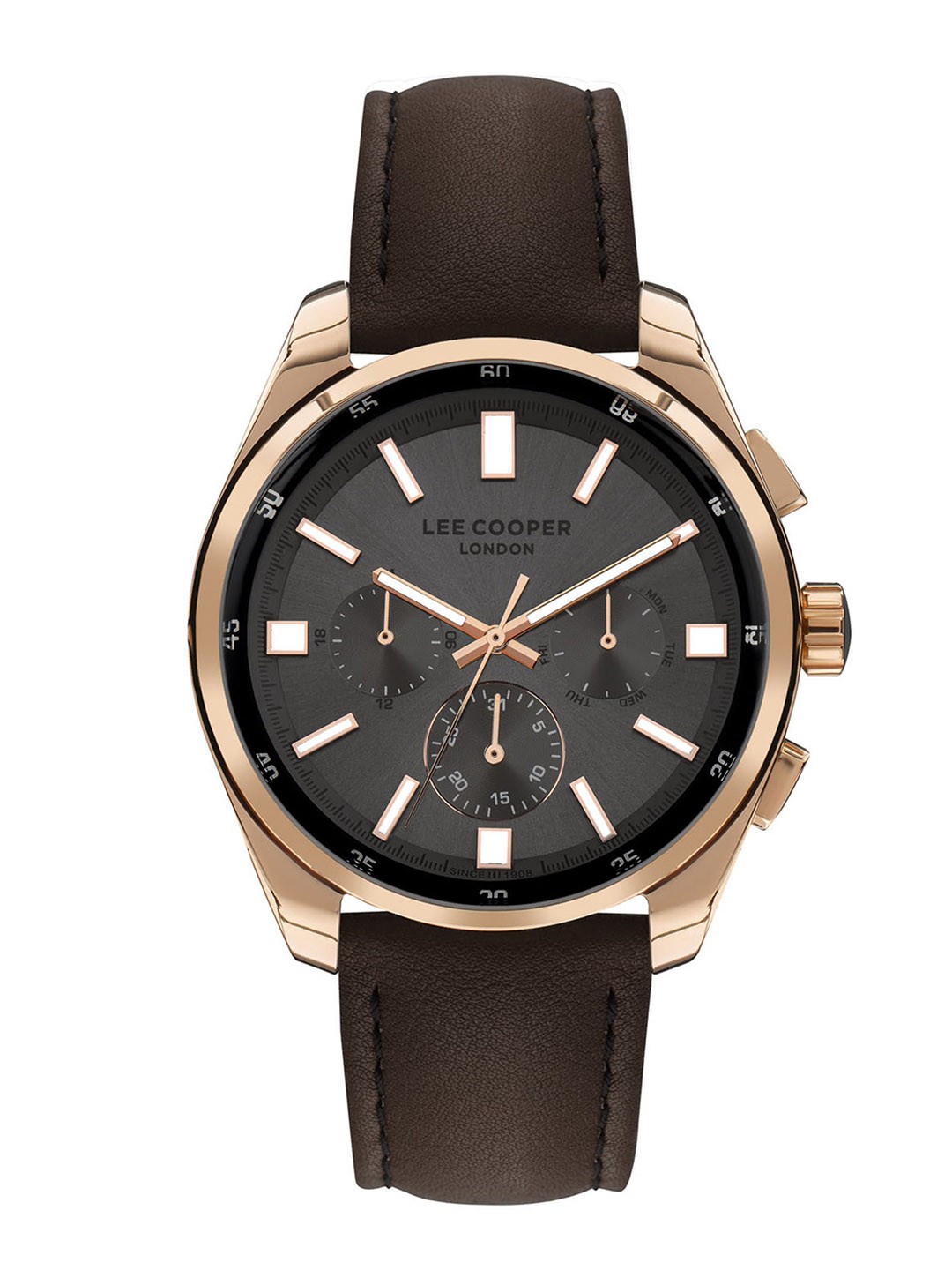 Lee Cooper Men Brass Embellished Leather Straps Analogue Multi Function Watch LC07514.452, Black
Lee Cooper Men Brass Embellished Leather Straps Analogue Multi Function Watch LC07514.452, Black