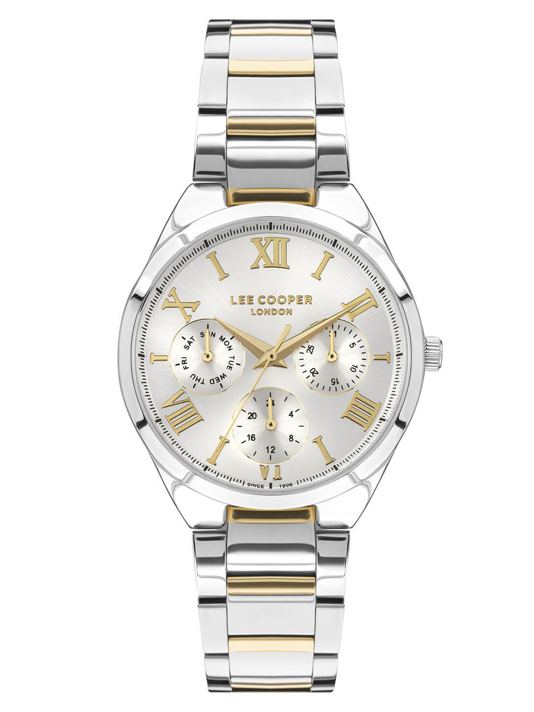 Lee Cooper Women Brass Stainless Steel Bracelet Style Straps Analogue Watch LC07456.230, Silver
Lee Cooper Women Brass Stainless Steel Bracelet Style Straps Analogue Watch LC07456.230, Silver