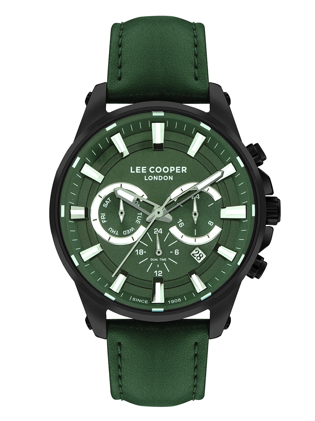Lee Cooper Men Brass Leather Straps Digital Multi Function Watch LC07525 677, Green
Lee Cooper Men Brass Leather Straps Digital Multi Function Watch LC07525 677, Green