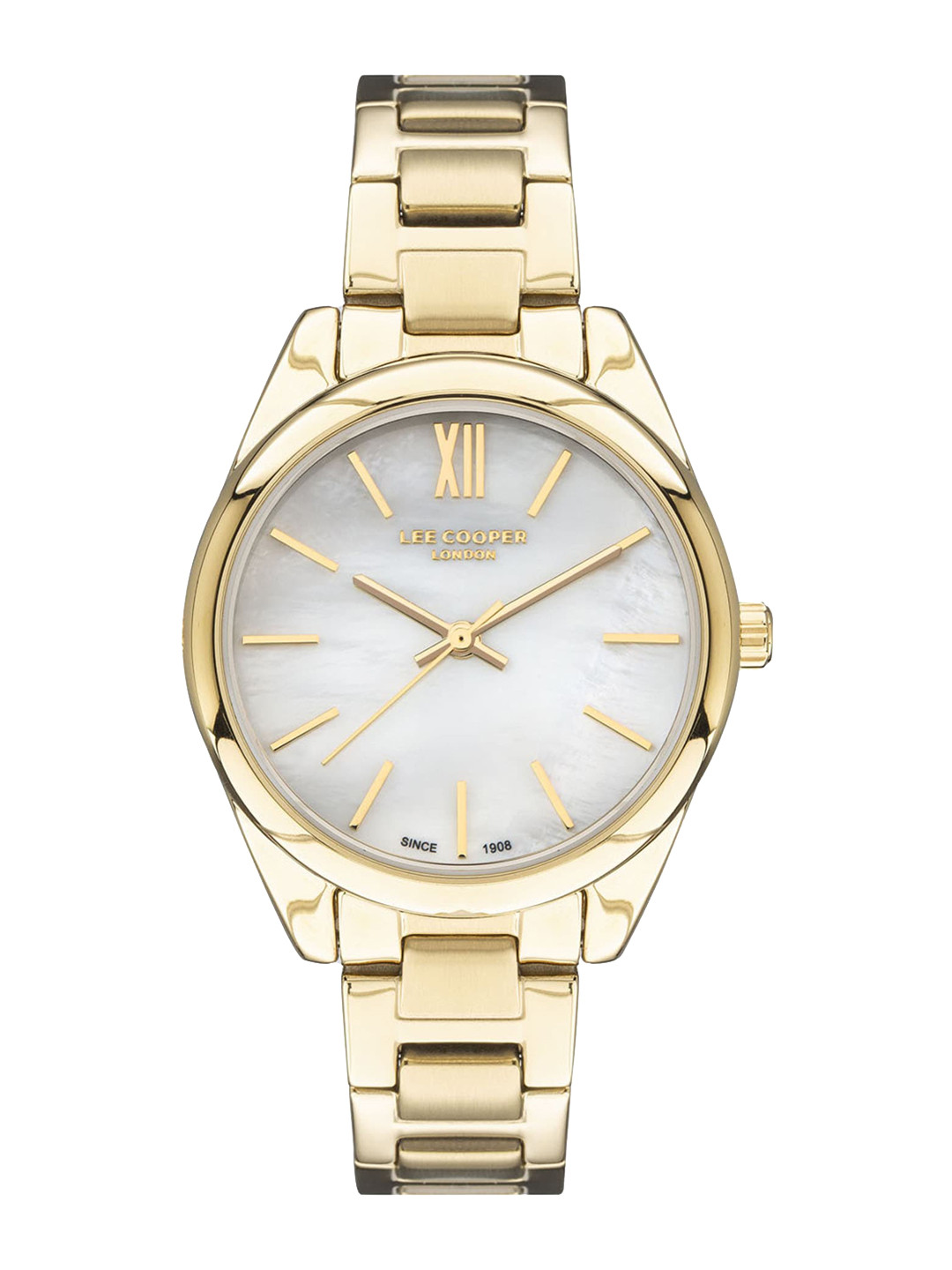 Lee Cooper Women Brass Stainless Steel Bracelet Style Straps Analogue Watch LC07450.120, White
Lee Cooper Women Brass Stainless Steel Bracelet Style Straps Analogue Watch LC07450.120, White