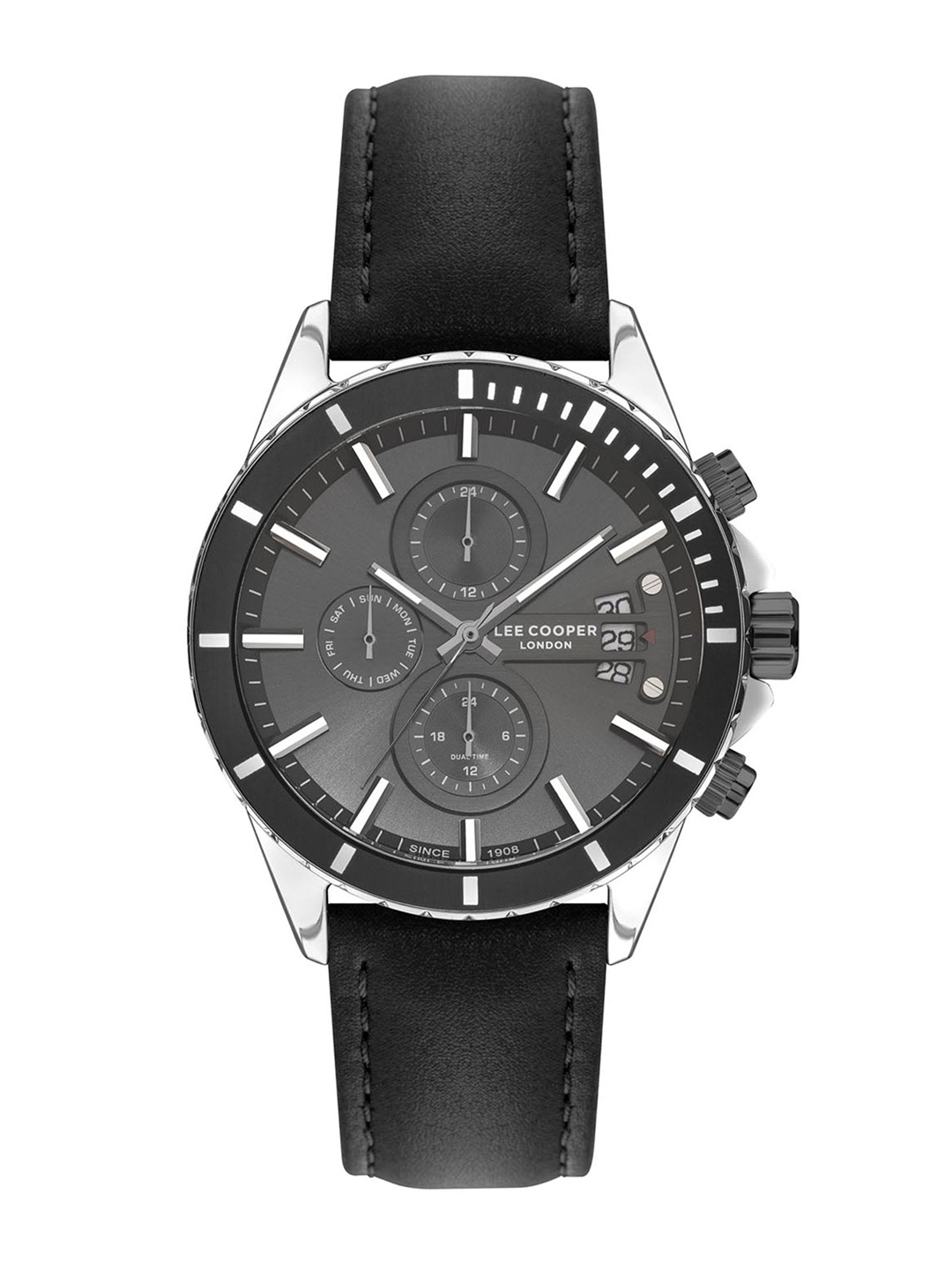 Lee Cooper Men Brass Leather Wrap Around Straps Analogue Multi Function Watch LC07530.351, Black
Lee Cooper Men Brass Leather Wrap Around Straps Analogue Multi Function Watch LC07530.351, Black
