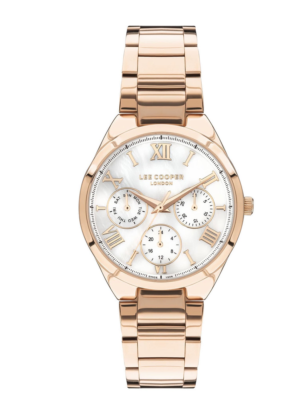 Lee Cooper Women Brass Embellished Stainless Steel Bracelet Style Straps Watch LC07456.420, White
Lee Cooper Women Brass Embellished Stainless Steel Bracelet Style Straps Watch LC07456.420, White