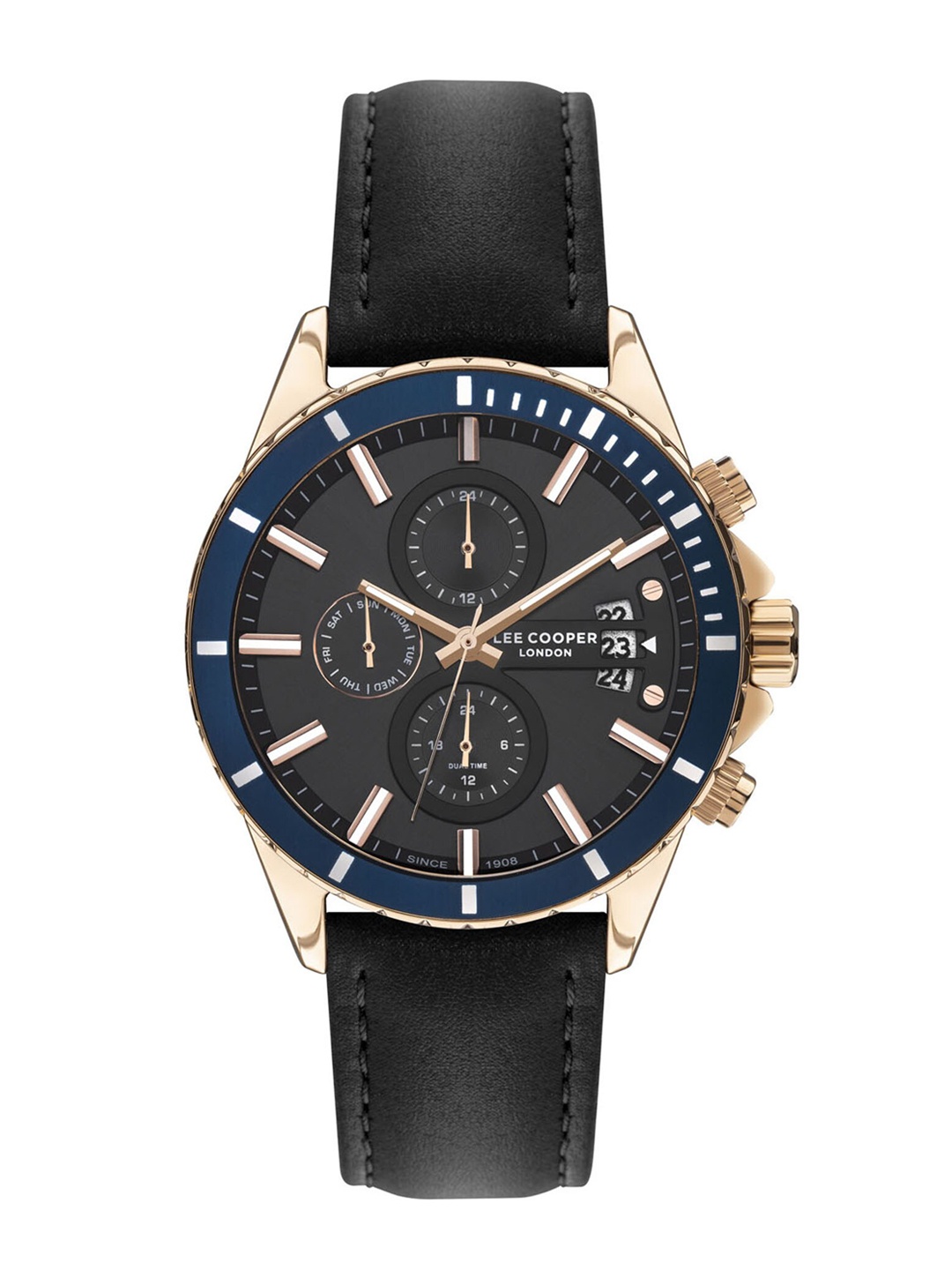 Lee Cooper Men Brass Leather Straps Analogue Multi Function Watch LC07530 451, Black
Lee Cooper Men Brass Leather Straps Analogue Multi Function Watch LC07530 451, Black