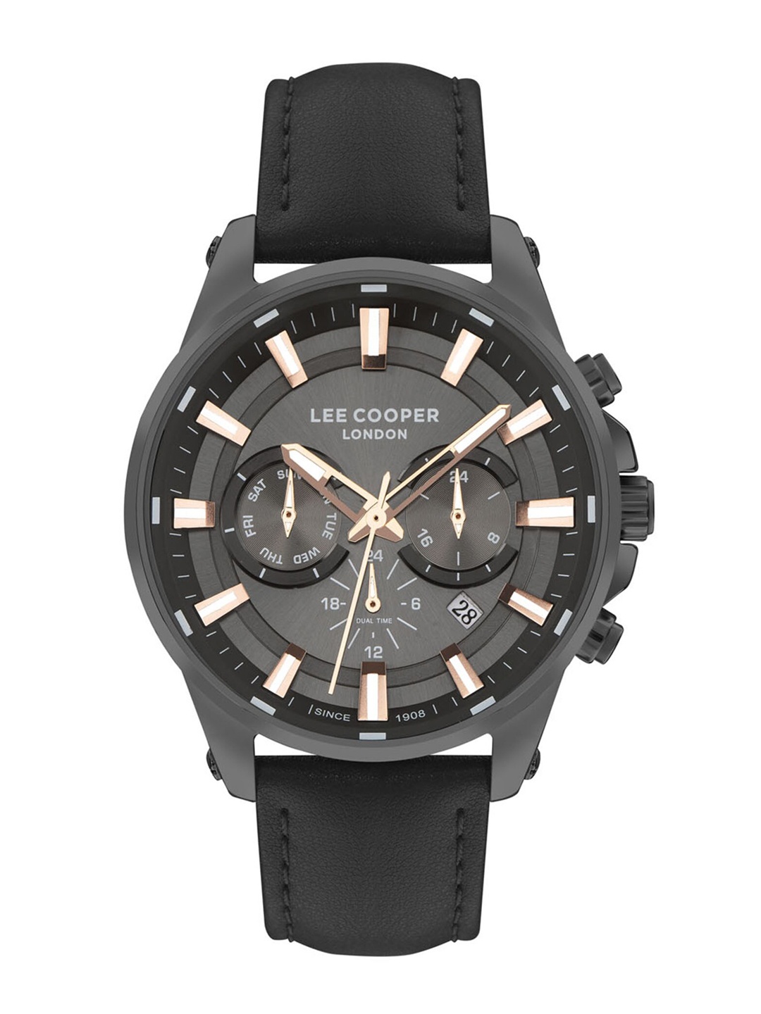 Lee Cooper Men Brass Leather Bracelet Style Straps Digital Watch LC07525.651, Black
Lee Cooper Men Brass Leather Bracelet Style Straps Digital Watch LC07525.651, Black