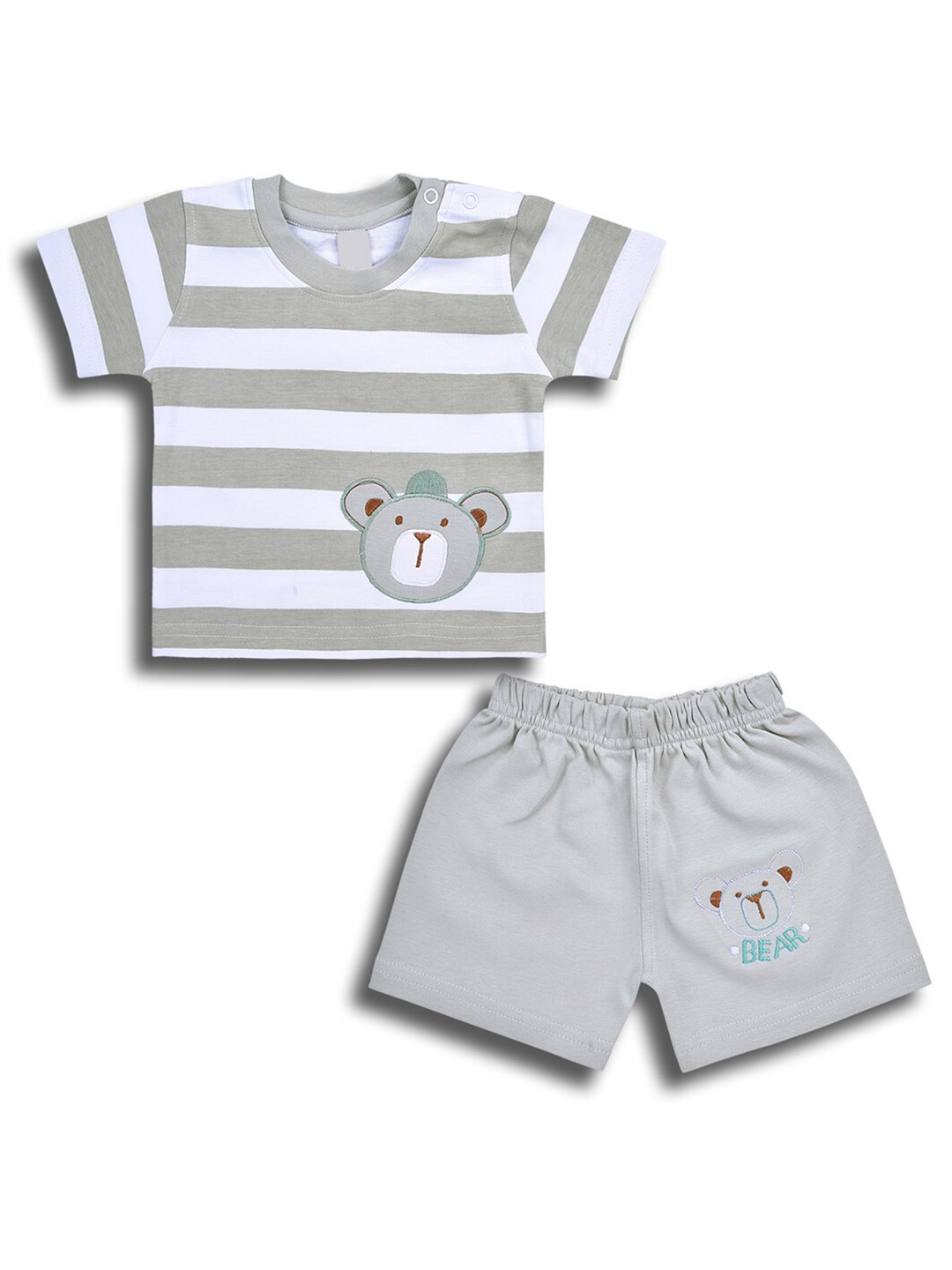 Wish Karo Boys Striped Round Neck Short Sleeves T-shirt with Shorts Clothing Set, Sea green
Wish Karo Boys Striped Round Neck Short Sleeves T-shirt with Shorts Clothing Set, Sea green