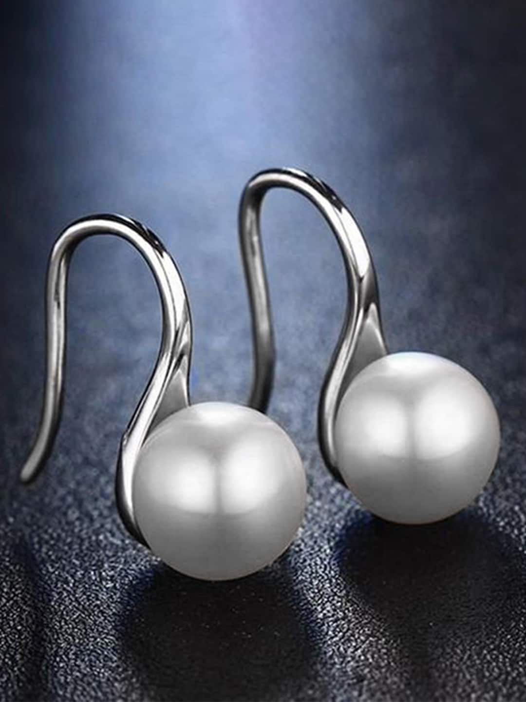 Peora Silver-Plated Contemporary Drop Earrings, White
Peora Silver-Plated Contemporary Drop Earrings, White