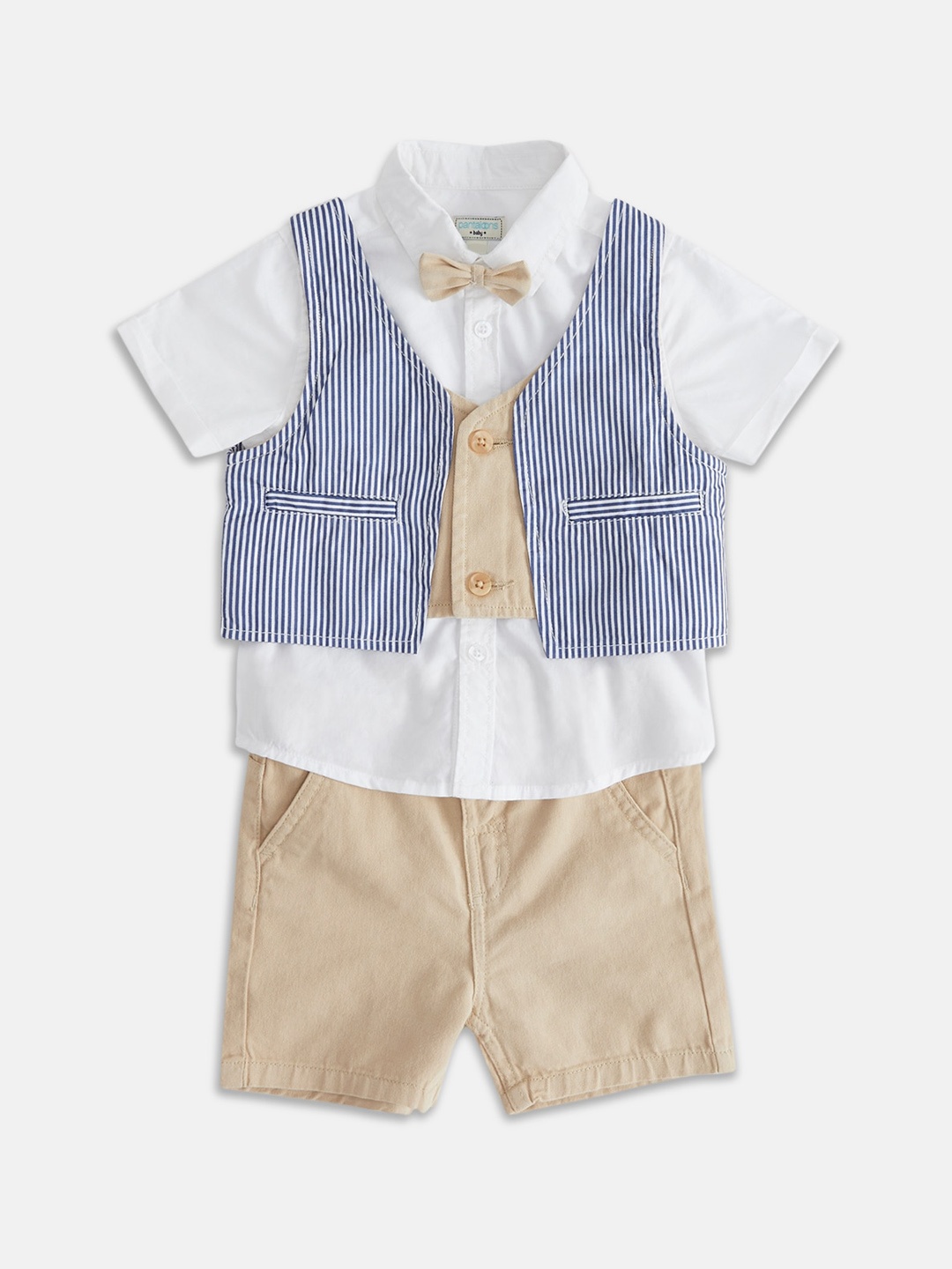 Pantaloons Baby Infants Boys Printed Cotton Shirt With Shorts And Waistcoat Set, White
Pantaloons Baby Infants Boys Printed Cotton Shirt With Shorts And Waistcoat Set, White