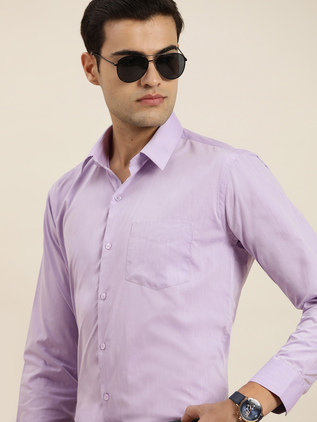 Hancock Solid Chambray Slim Fit Wrinkle Resistant Long Sleeves Formal Shirt, Lavender
Hancock Solid Chambray Slim Fit Wrinkle Resistant Long Sleeves Formal Shirt, Lavender
