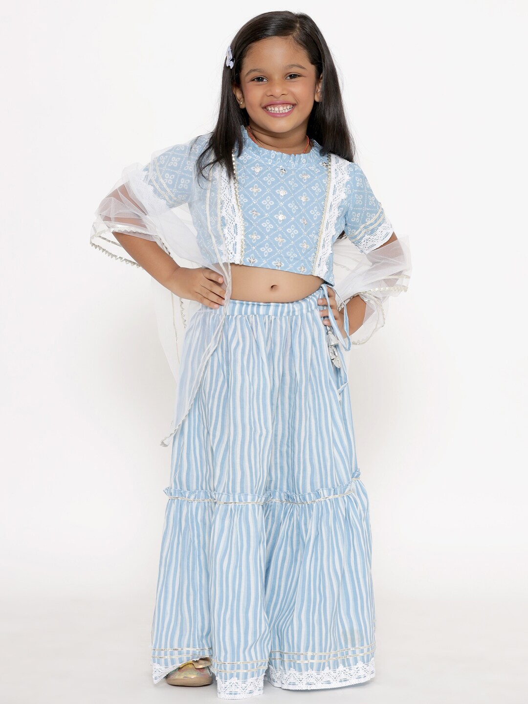 Readiprint Fashions Girls Printed Cotton Ready to Wear Lehenga & Blouse With Dupatta, Blue
Readiprint Fashions Girls Printed Cotton Ready to Wear Lehenga & Blouse With Dupatta, Blue