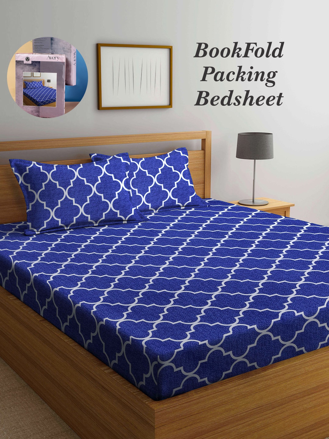Arrabi Bookfold Blue & White Ethnic Motifs Printed 300 TC King Bedsheet & 2 Pillow Covers
Arrabi Bookfold Blue & White Ethnic Motifs Printed 300 TC King Bedsheet & 2 Pillow Covers