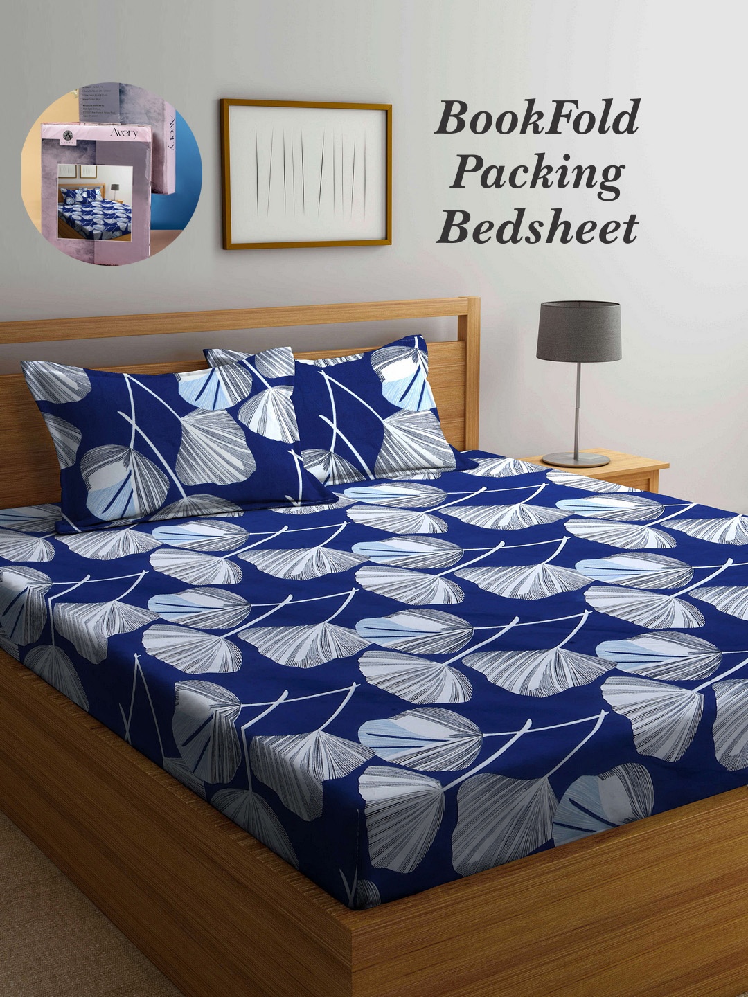 Arrabi Bookfold Blue & White Floral Printed 300 TC King Bedsheet & Pillow Covers
Arrabi Bookfold Blue & White Floral Printed 300 TC King Bedsheet & Pillow Covers