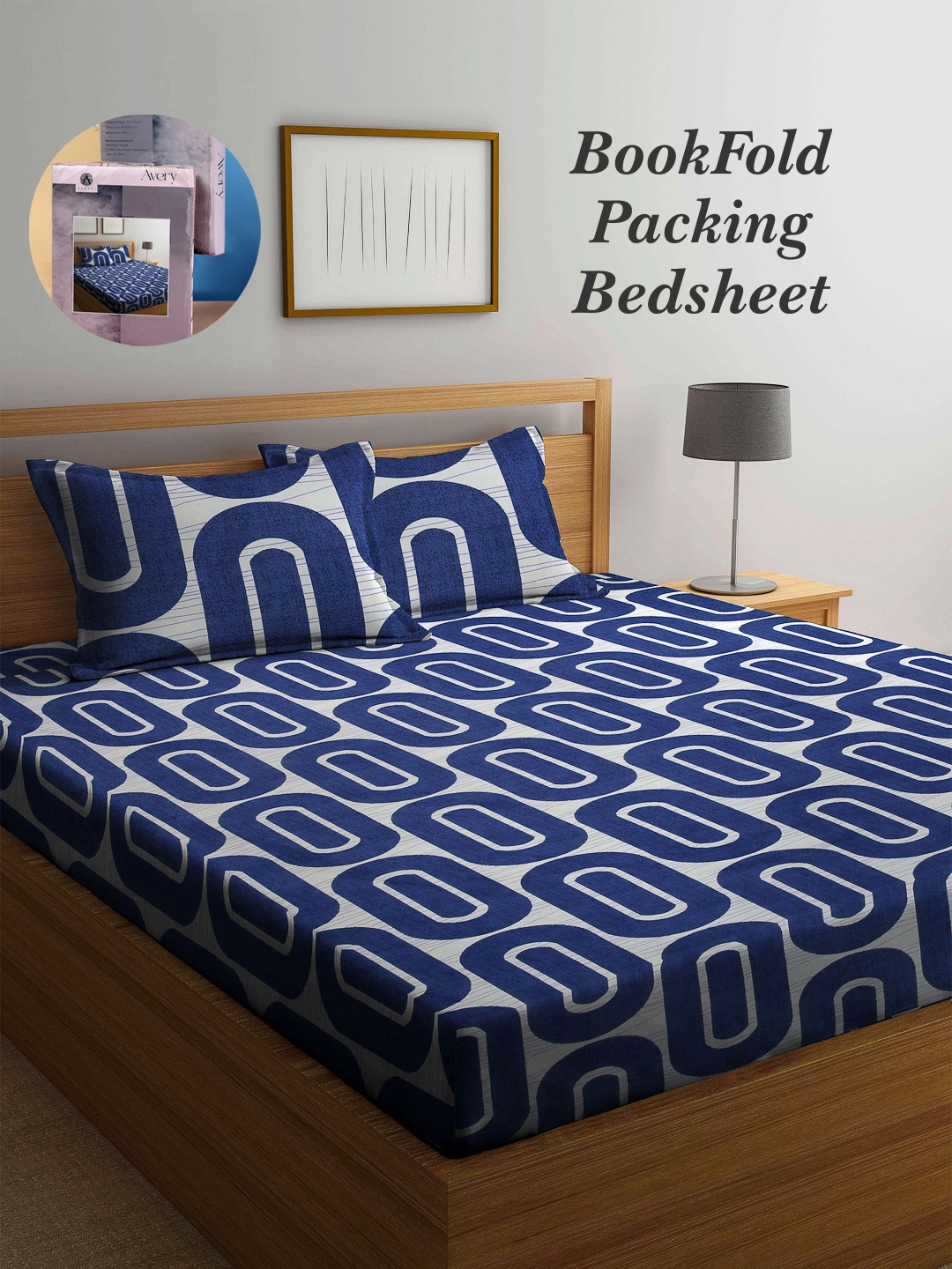Arrabi Bookfold Blue & White Geometric Printed 300 TC King Bedsheet & Pillow Covers
Arrabi Bookfold Blue & White Geometric Printed 300 TC King Bedsheet & Pillow Covers
