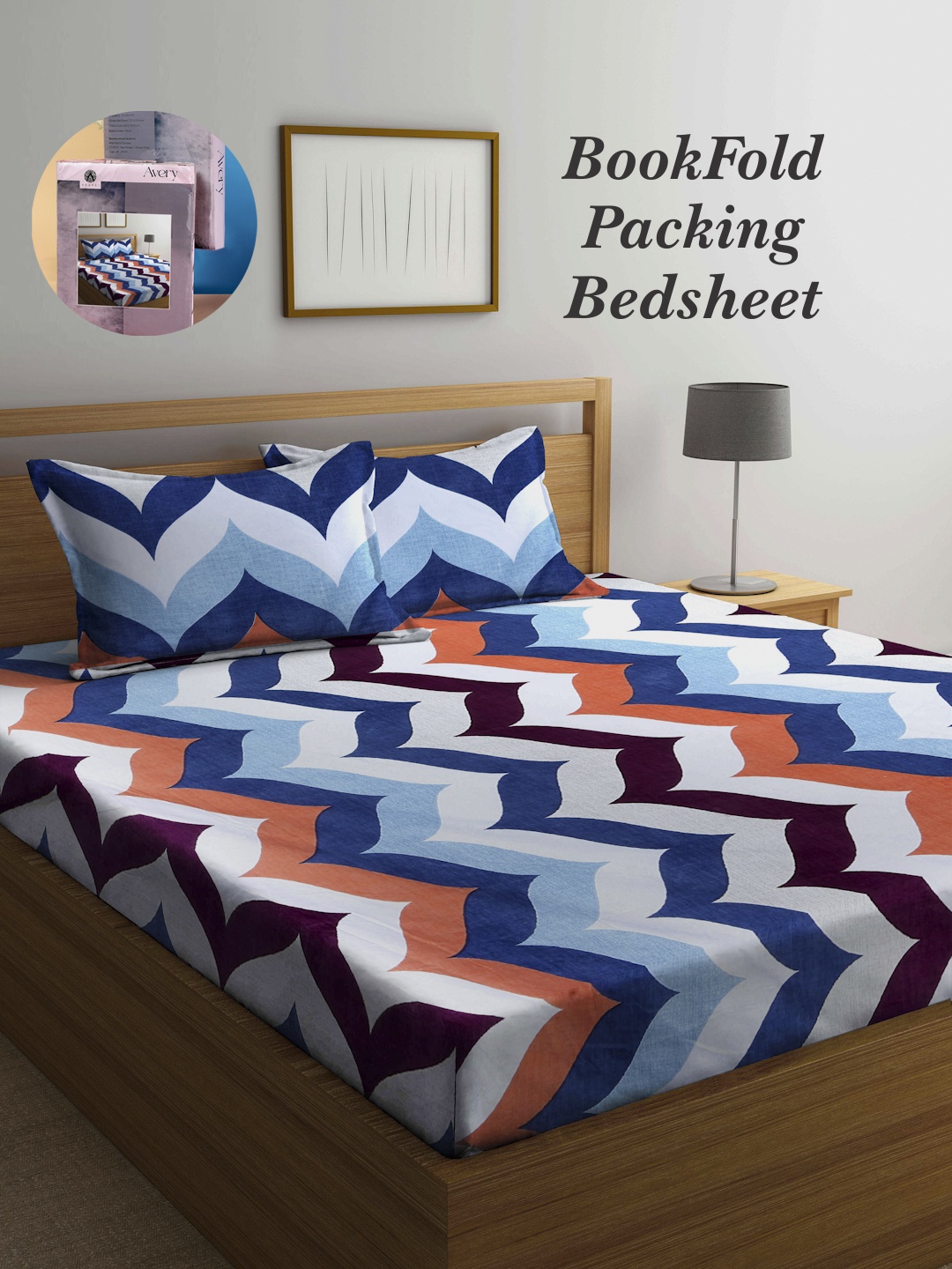 Arrabi Bookfold Blue & White Graphic Printed 300 TC King Bedsheet With 2 Pillow Covers
Arrabi Bookfold Blue & White Graphic Printed 300 TC King Bedsheet With 2 Pillow Covers