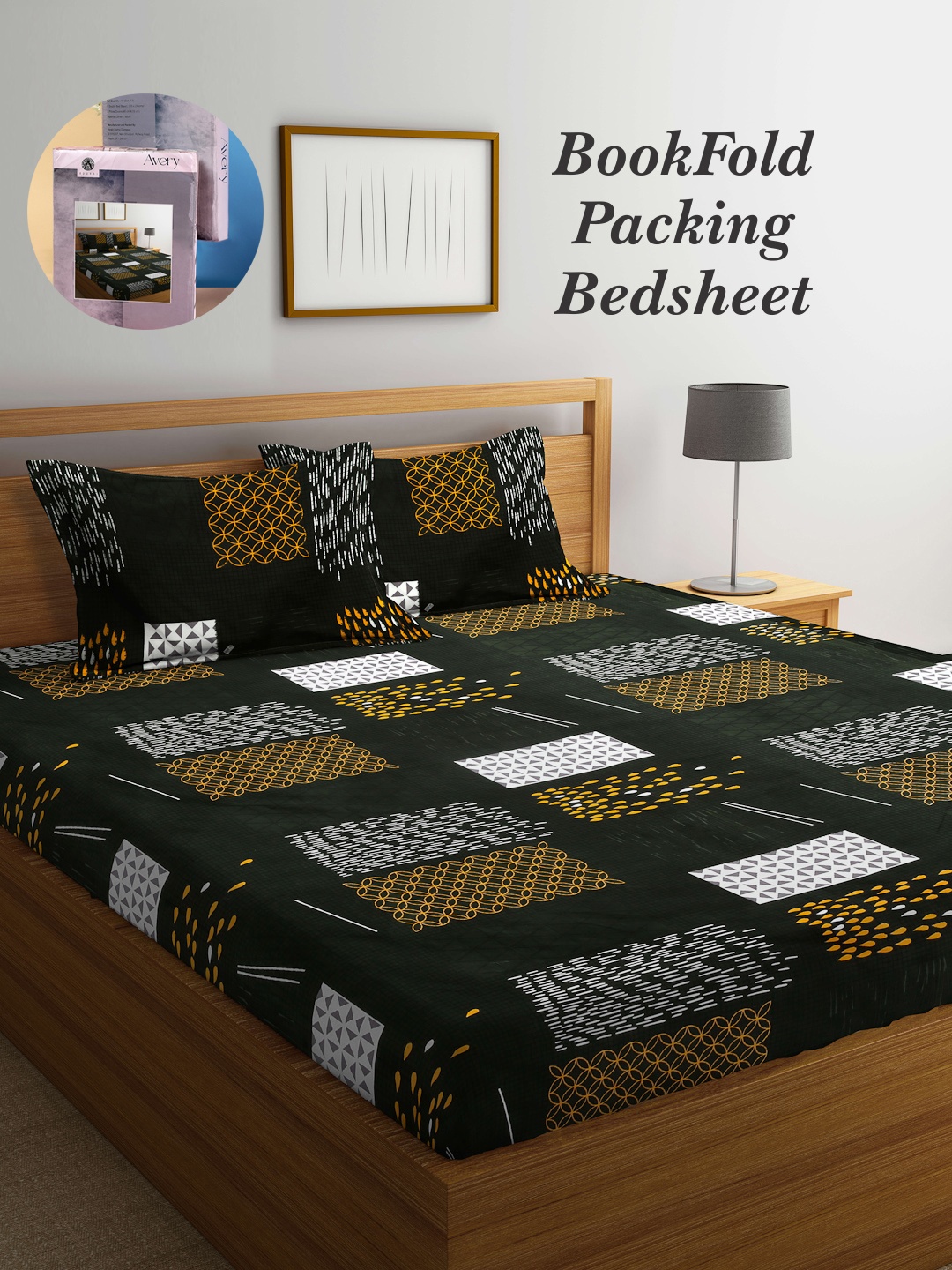 Arrabi Bookfold Green & Yellow Geometric Printed 300 TC King Bedsheet & Pillow Covers
Arrabi Bookfold Green & Yellow Geometric Printed 300 TC King Bedsheet & Pillow Covers