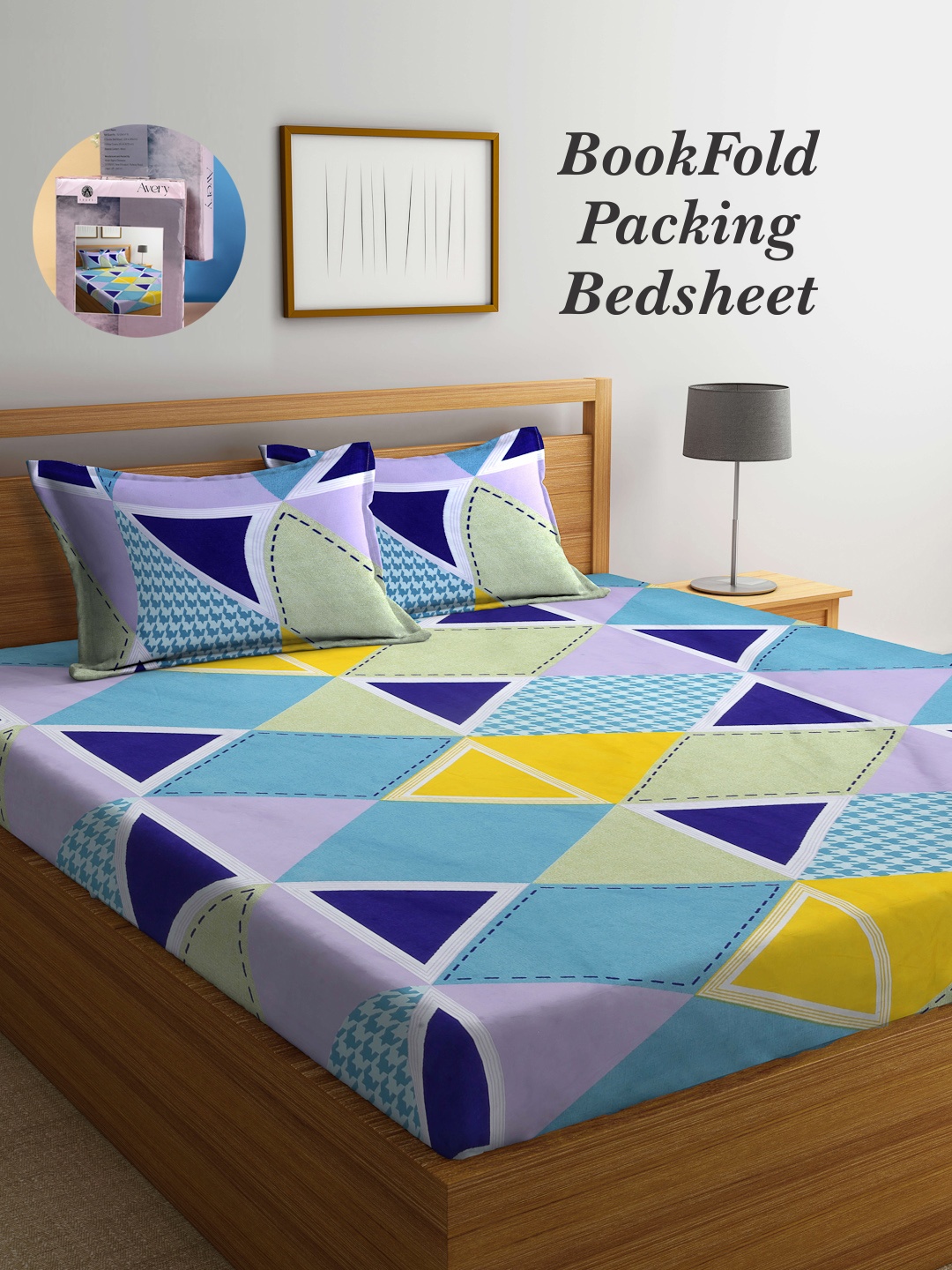 Arrabi Bookfold Blue & Yellow Geometric Printed 300 TC King Bedsheet & 2 Pillow Covers
Arrabi Bookfold Blue & Yellow Geometric Printed 300 TC King Bedsheet & 2 Pillow Covers
