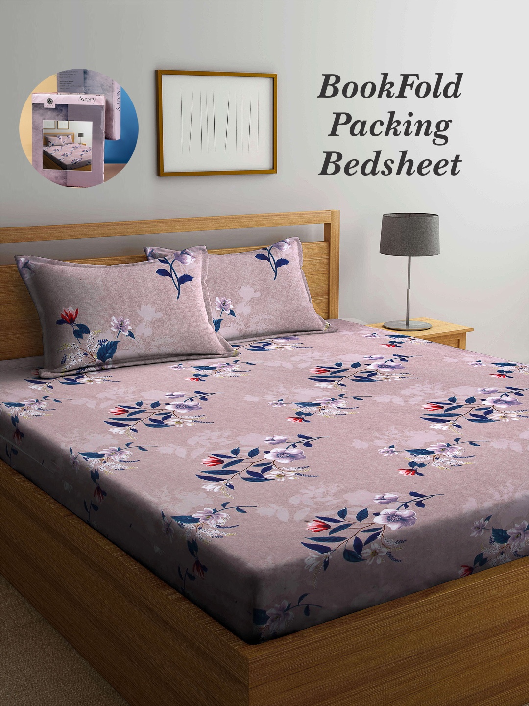 Arrabi Bookfold Brown & Blue Floral Printed 300 TC King Bedsheet With 2 Pillow Covers
Arrabi Bookfold Brown & Blue Floral Printed 300 TC King Bedsheet With 2 Pillow Covers