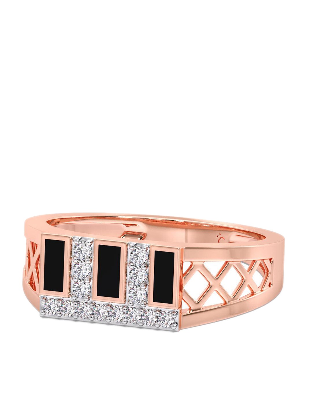 CANDERE A KALYAN JEWELLERS COMPANY Men Diamond-Studded 14KT Rose Gold Ring - 3.45 gm
CANDERE A KALYAN JEWELLERS COMPANY Men Diamond-Studded 14KT Rose Gold Ring - 3.45 gm