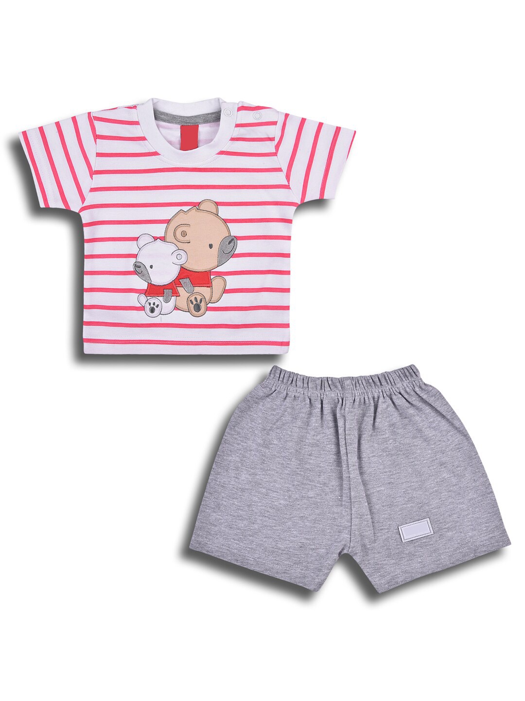 Wish Karo Boys Striped Round Neck Short Sleeves T-shirt with Shorts Clothing Set, Pink
Wish Karo Boys Striped Round Neck Short Sleeves T-shirt with Shorts Clothing Set, Pink