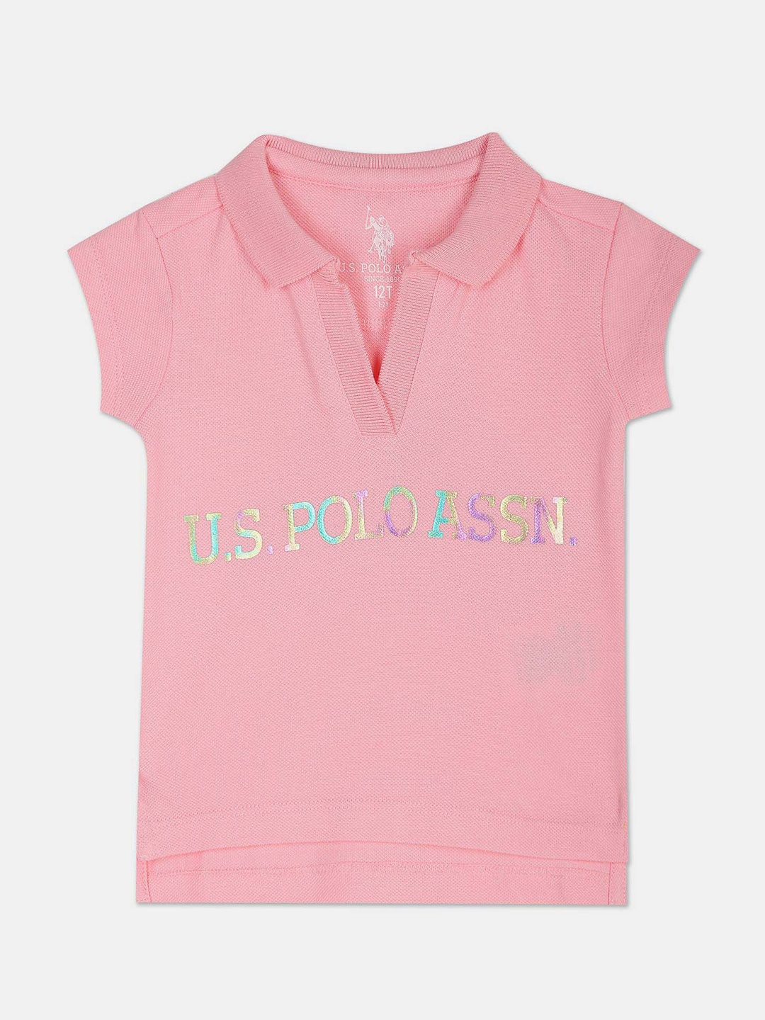 U.S. Polo Assn. Kids Girls Brand Logo Embroidered Henley Neck Pure Cotton T-shirt, Pink
U.S. Polo Assn. Kids Girls Brand Logo Embroidered Henley Neck Pure Cotton T-shirt, Pink