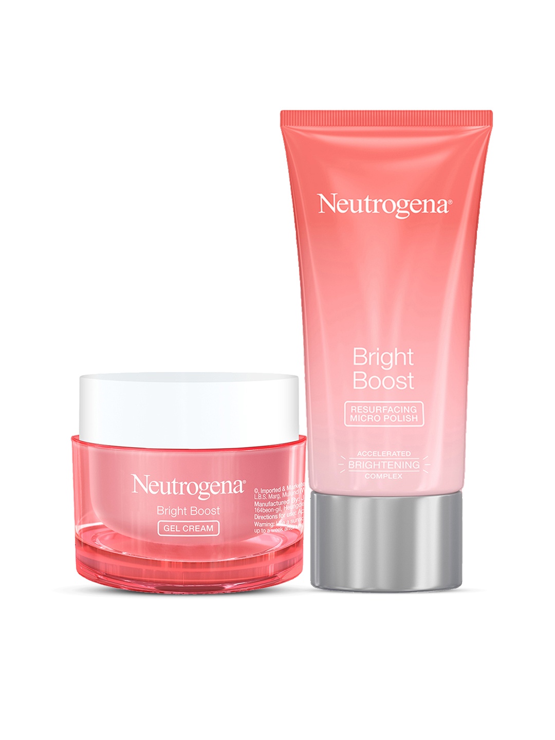 Neutrogena Bright Boost Skin Care Set - Micro Polish 75ml + Gel Cream 15g, Pink
Neutrogena Bright Boost Skin Care Set - Micro Polish 75ml + Gel Cream 15g, Pink