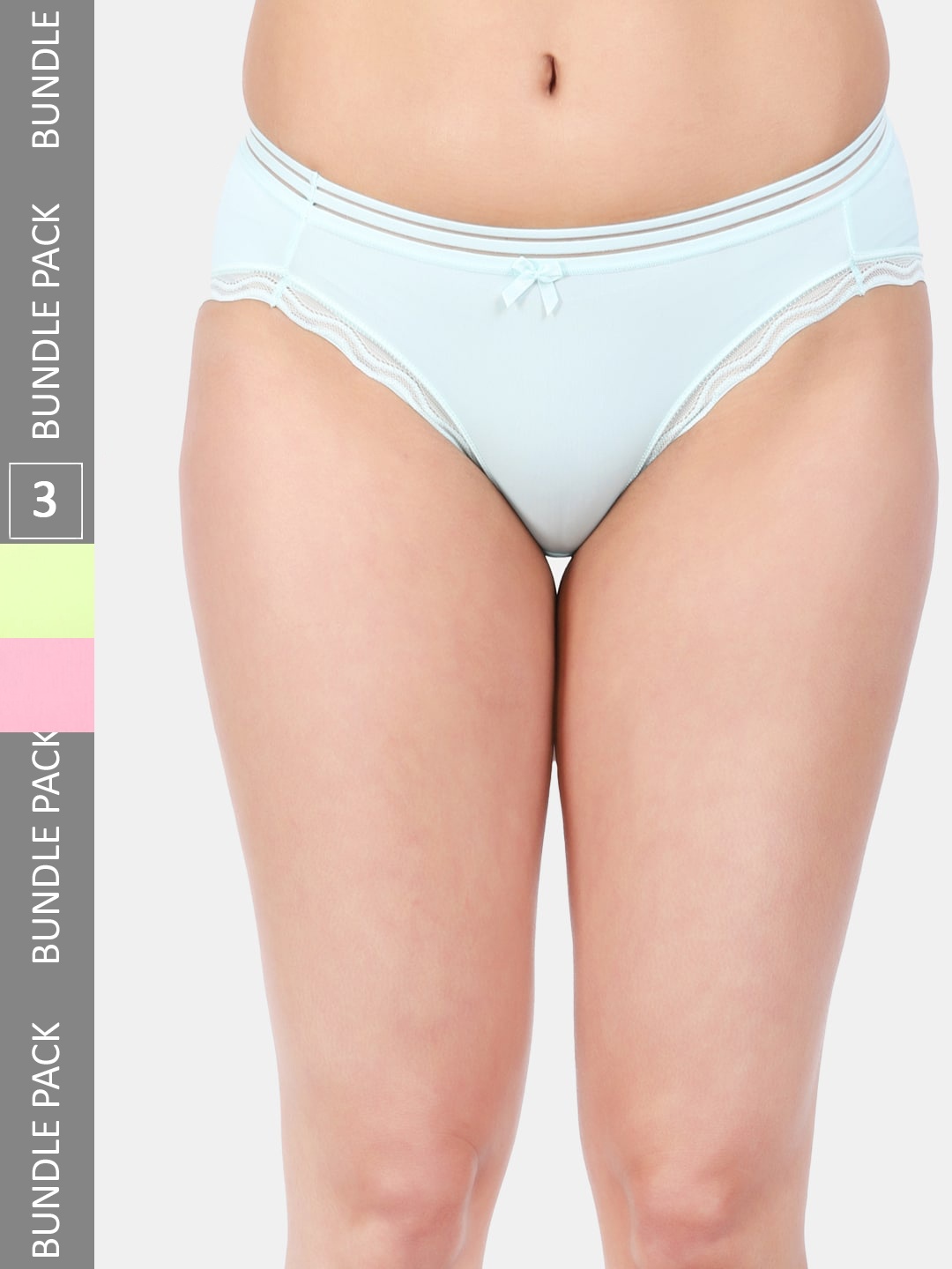 Amour Secret Women Pack Of 3 Mid Rise Anti-Bacterial Bikini Briefs, Blue
Amour Secret Women Pack Of 3 Mid Rise Anti-Bacterial Bikini Briefs, Blue