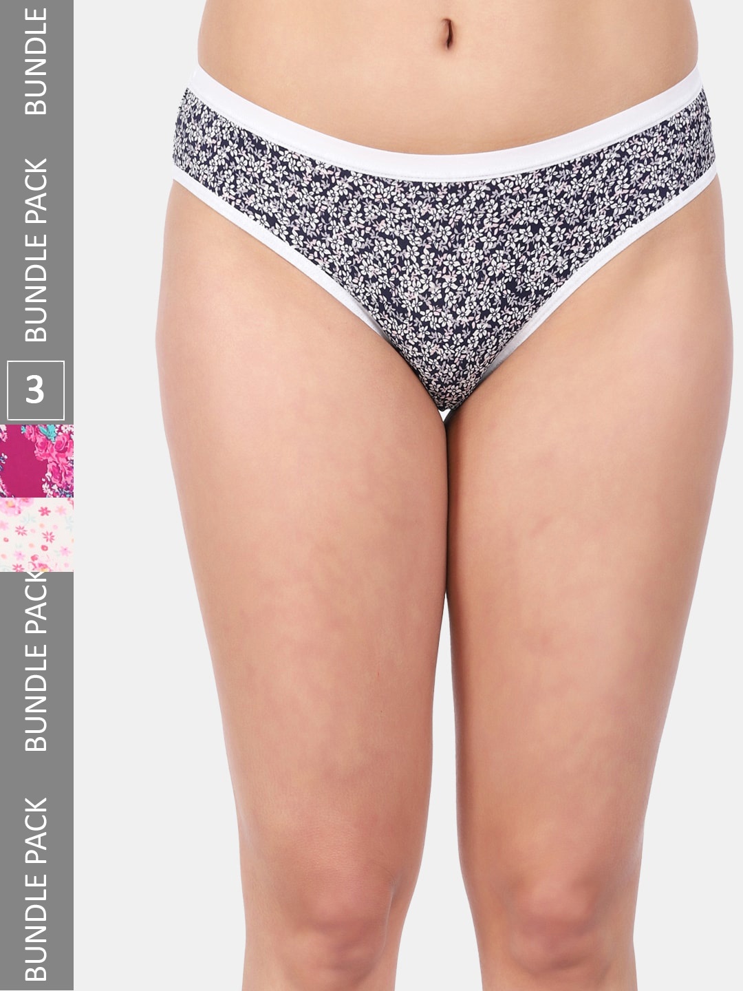 Amour Secret Women Pack Of 3 Printed Mid Rise Anti-Bacterial Bikini Briefs, Navy blue
Amour Secret Women Pack Of 3 Printed Mid Rise Anti-Bacterial Bikini Briefs, Navy blue